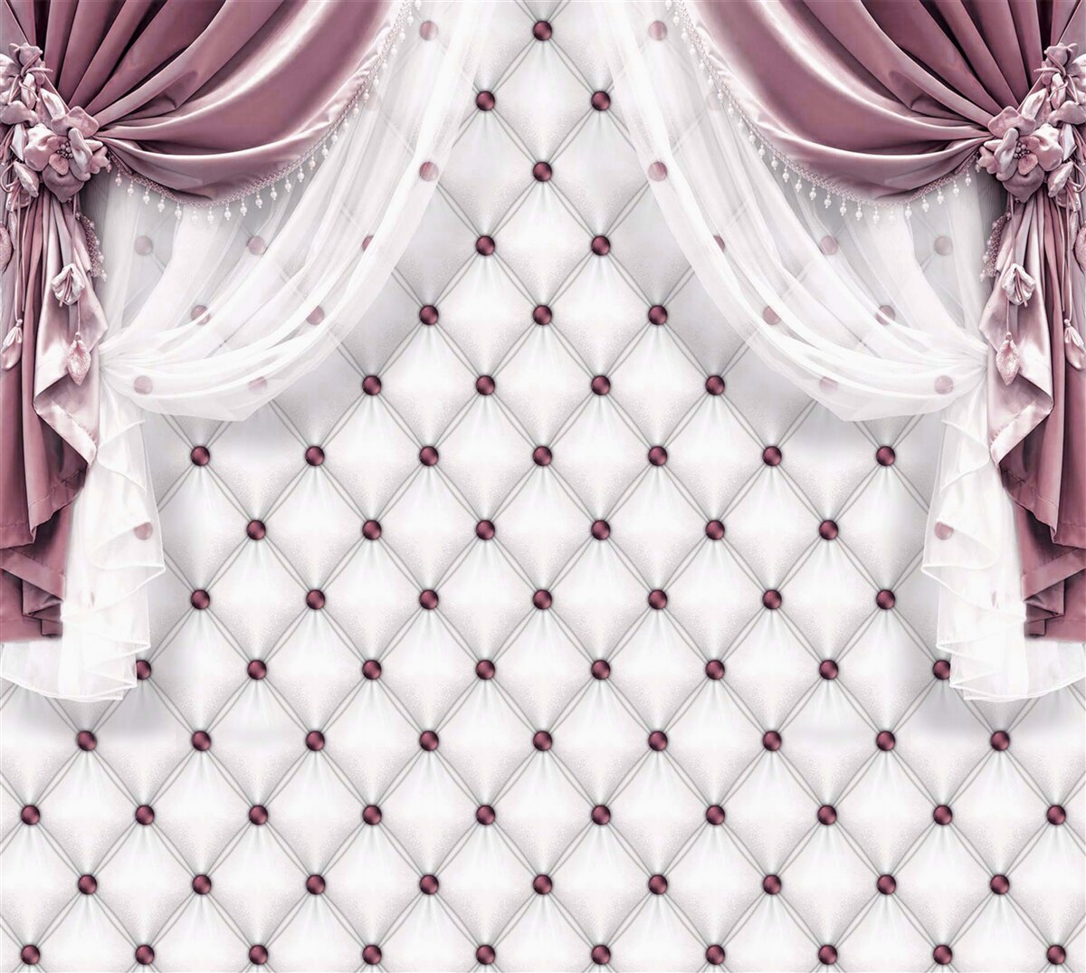 Фотошпалери лавандові штори