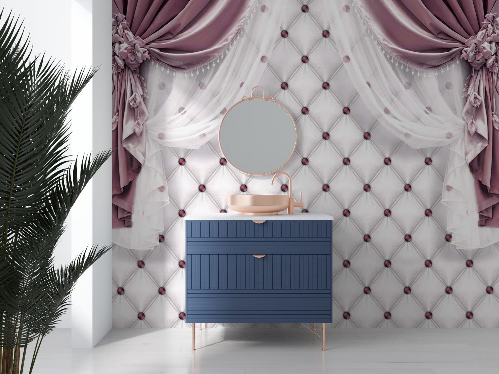 Фотошпалери лавандові штори