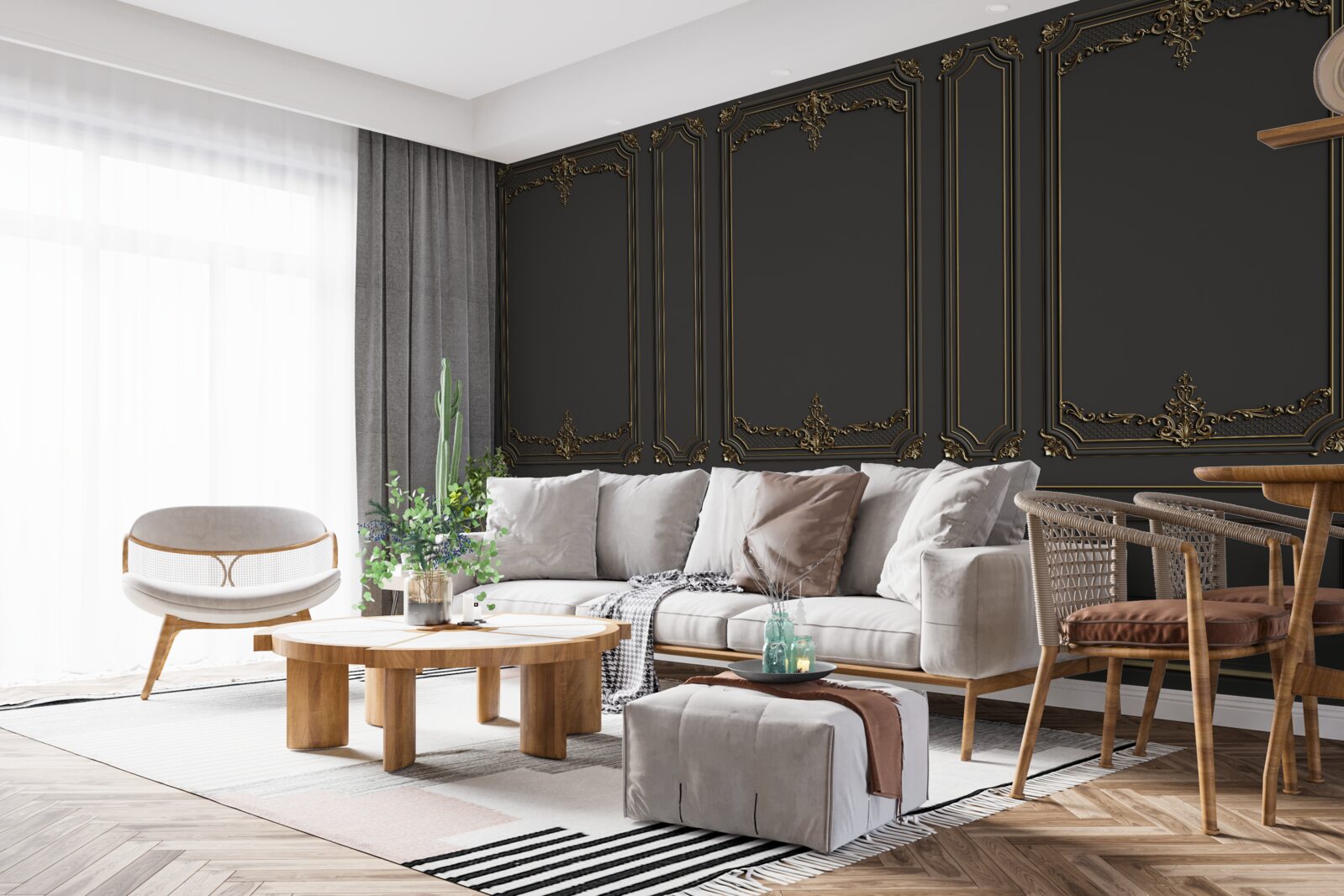 Фотошпалери традиційна внутрішня стіна