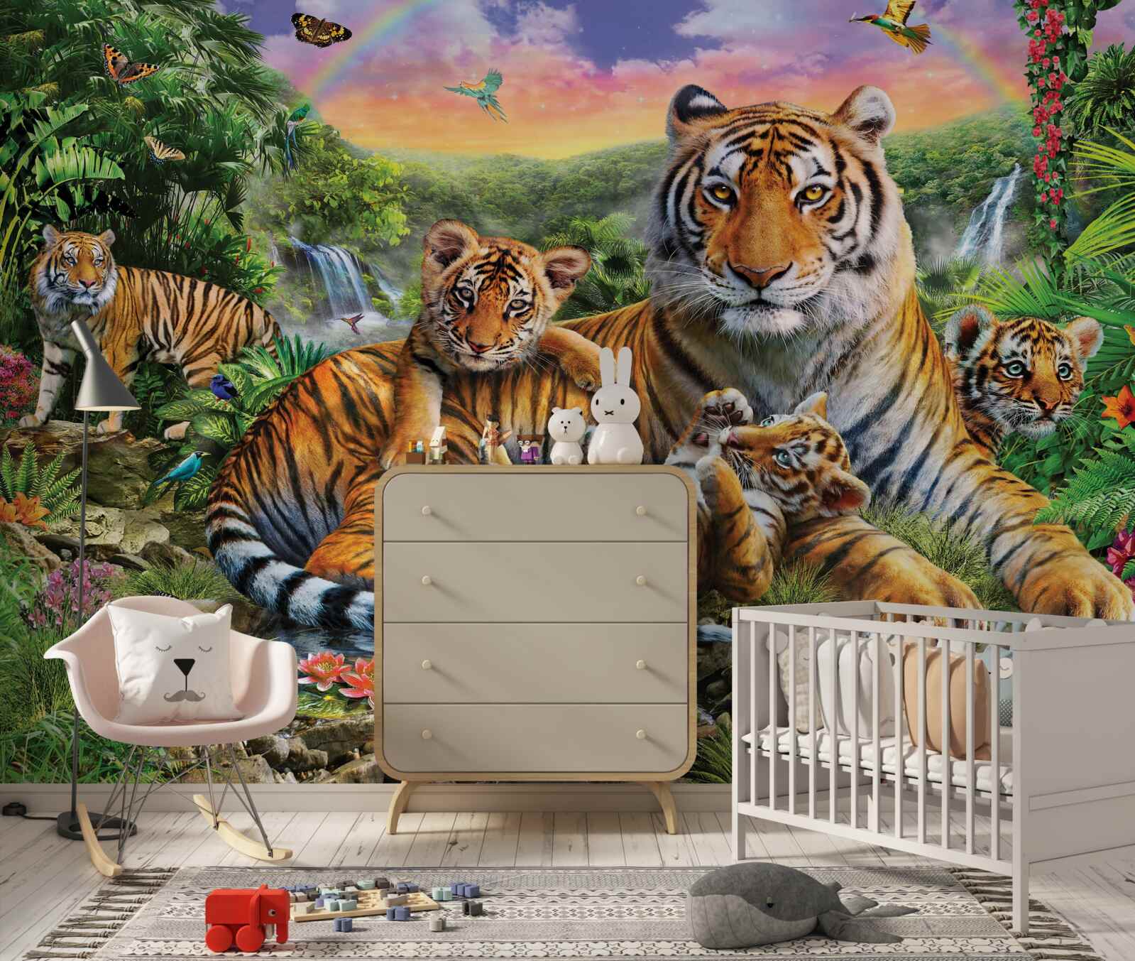 Фотошпалери родина тигрових