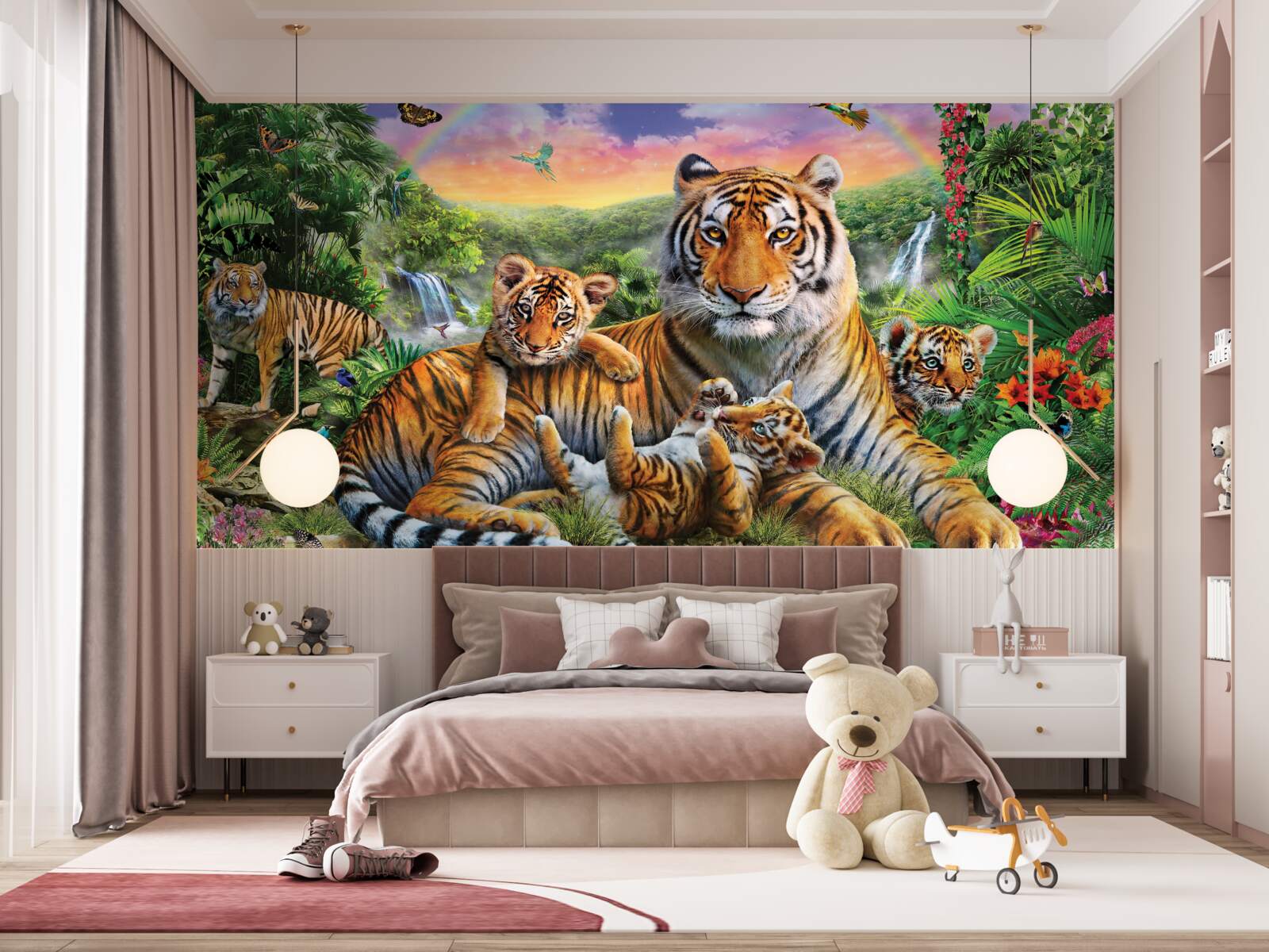 Фотошпалери родина тигрових