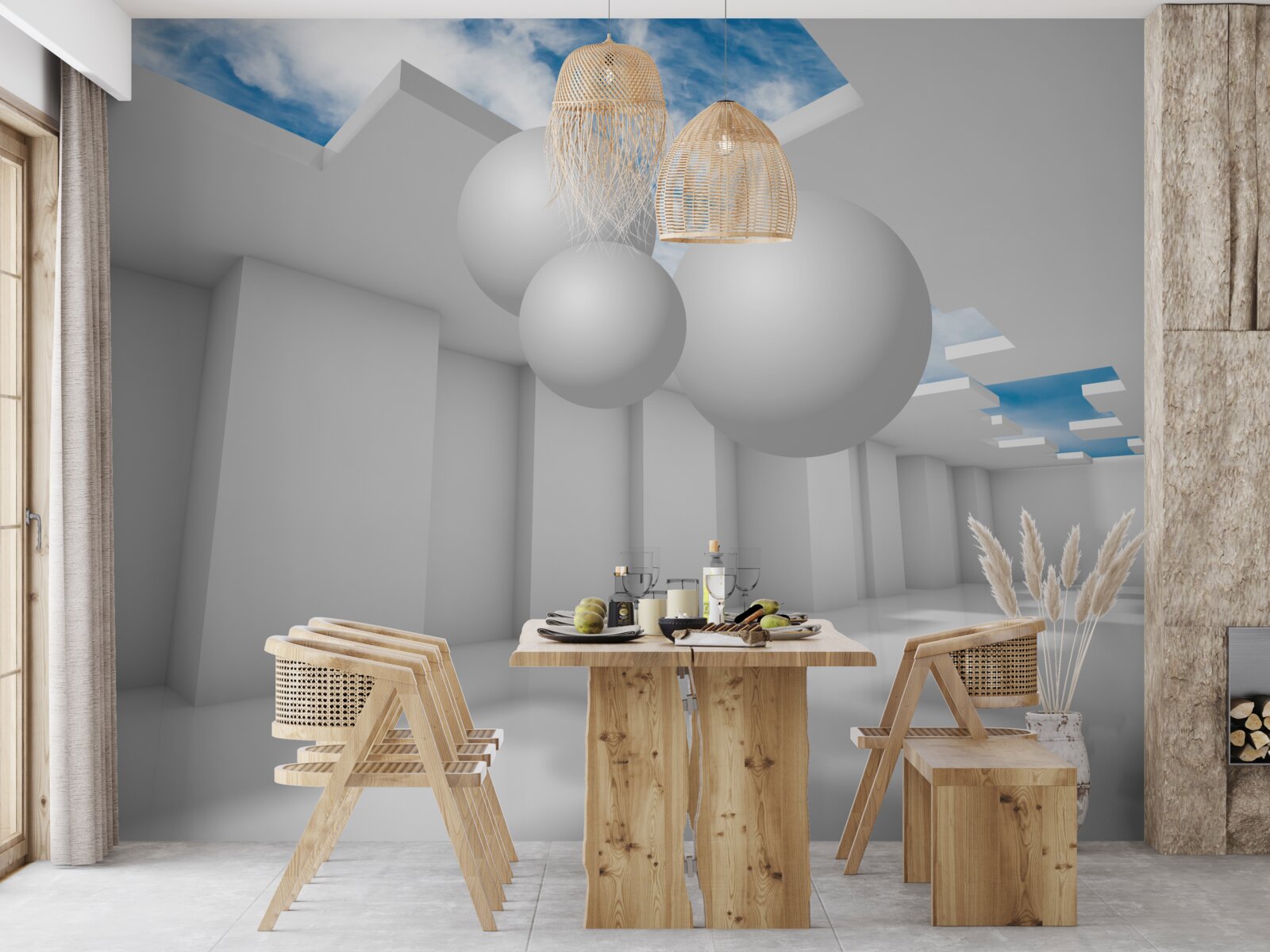 Фотошпалери світлий склад