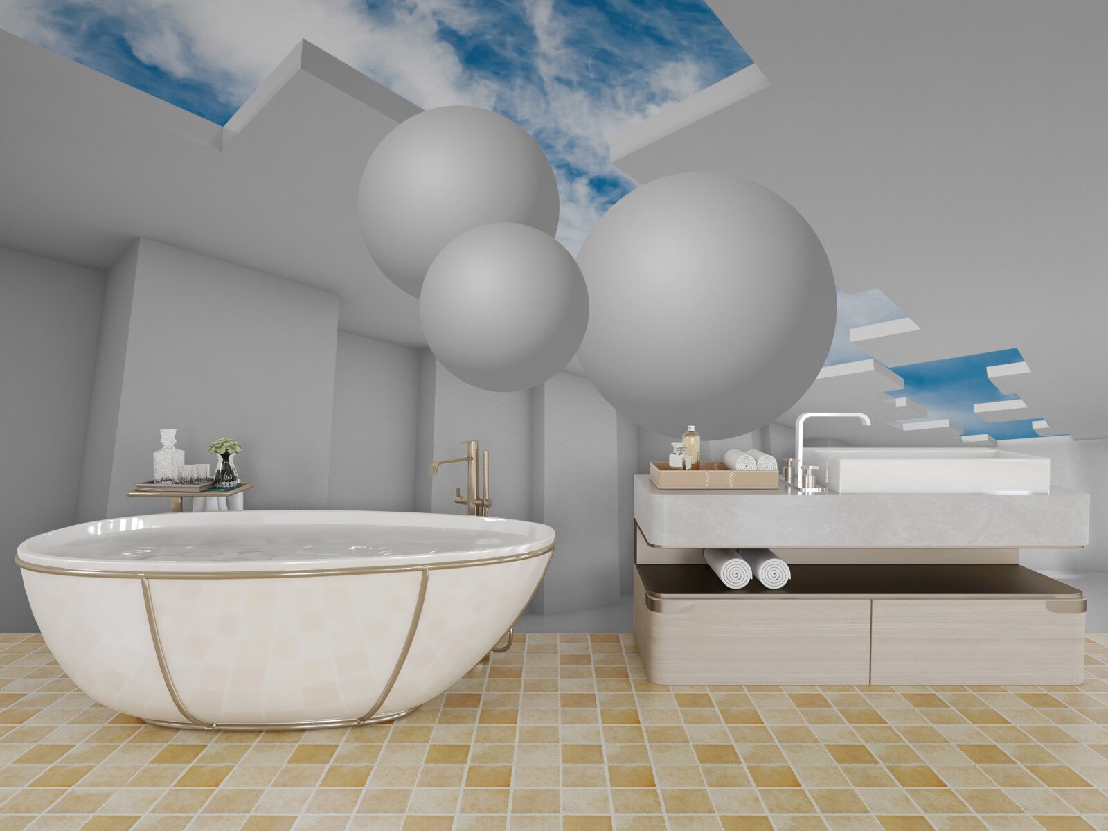 Фотошпалери світлий склад