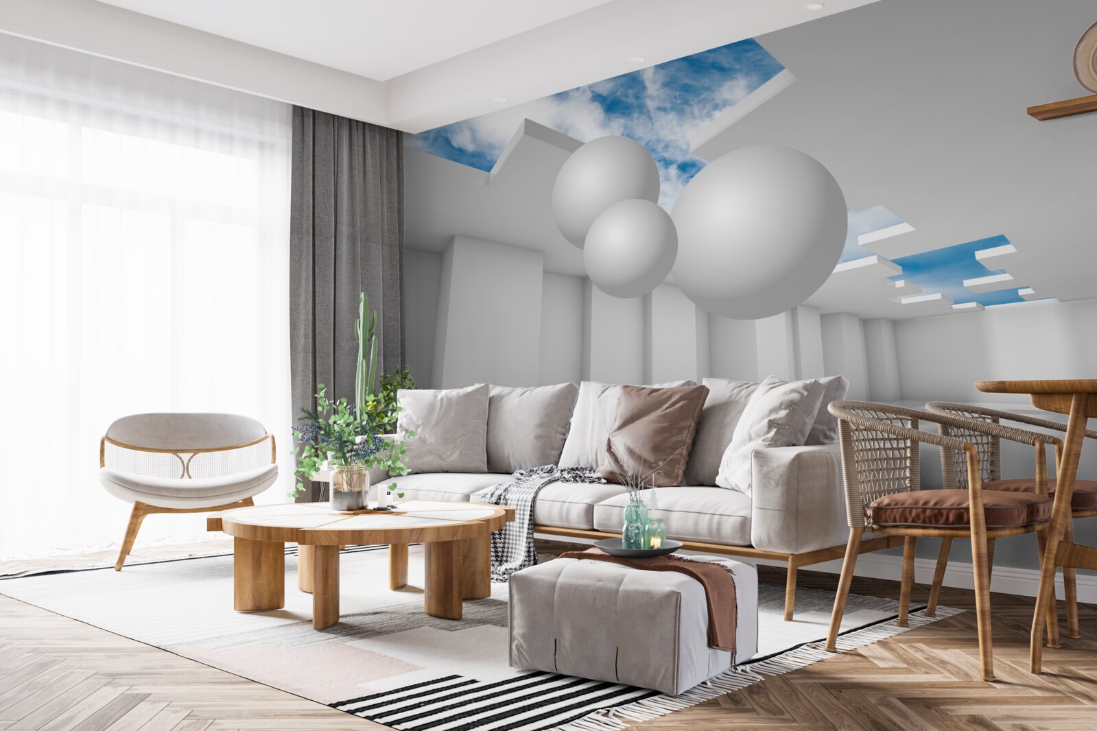 Фотошпалери світлий склад