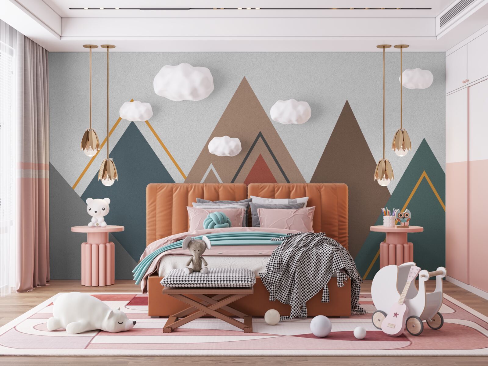 Фотошпалери гори в абстракції