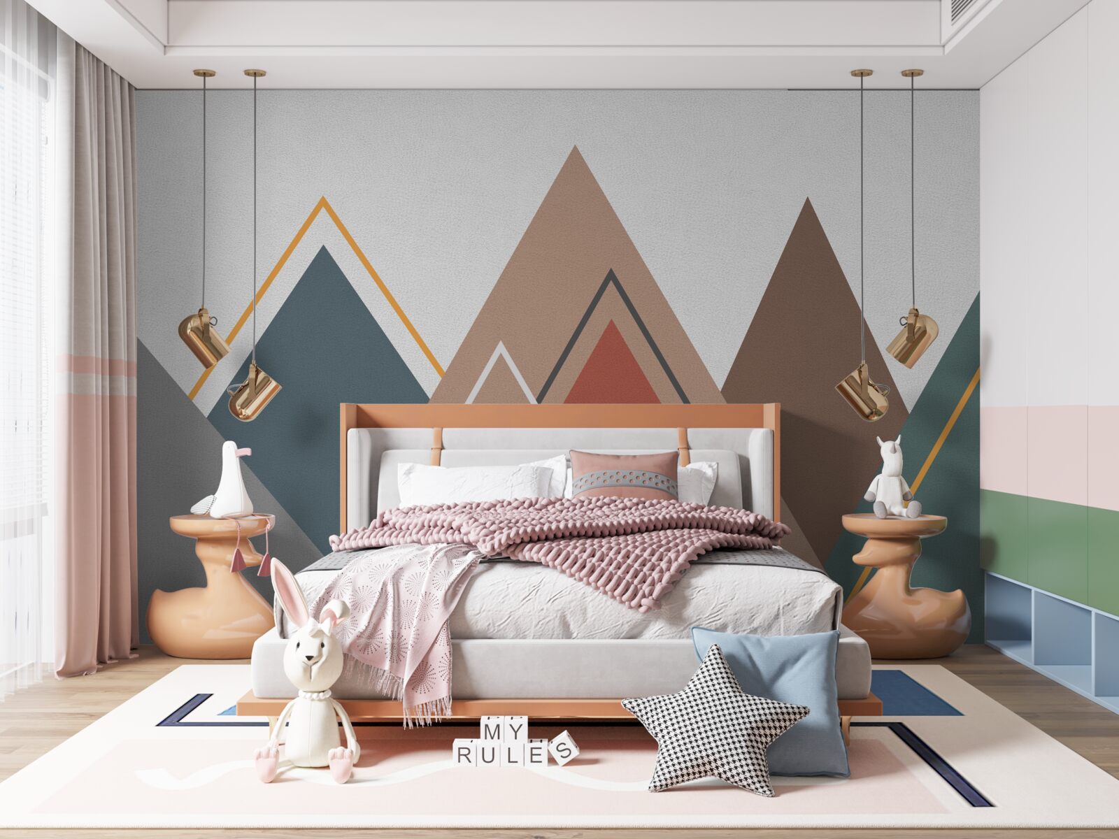 Фотошпалери гори в абстракції