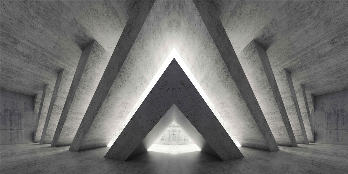 Фотошпалери довгий коридор у футуристичному стилі