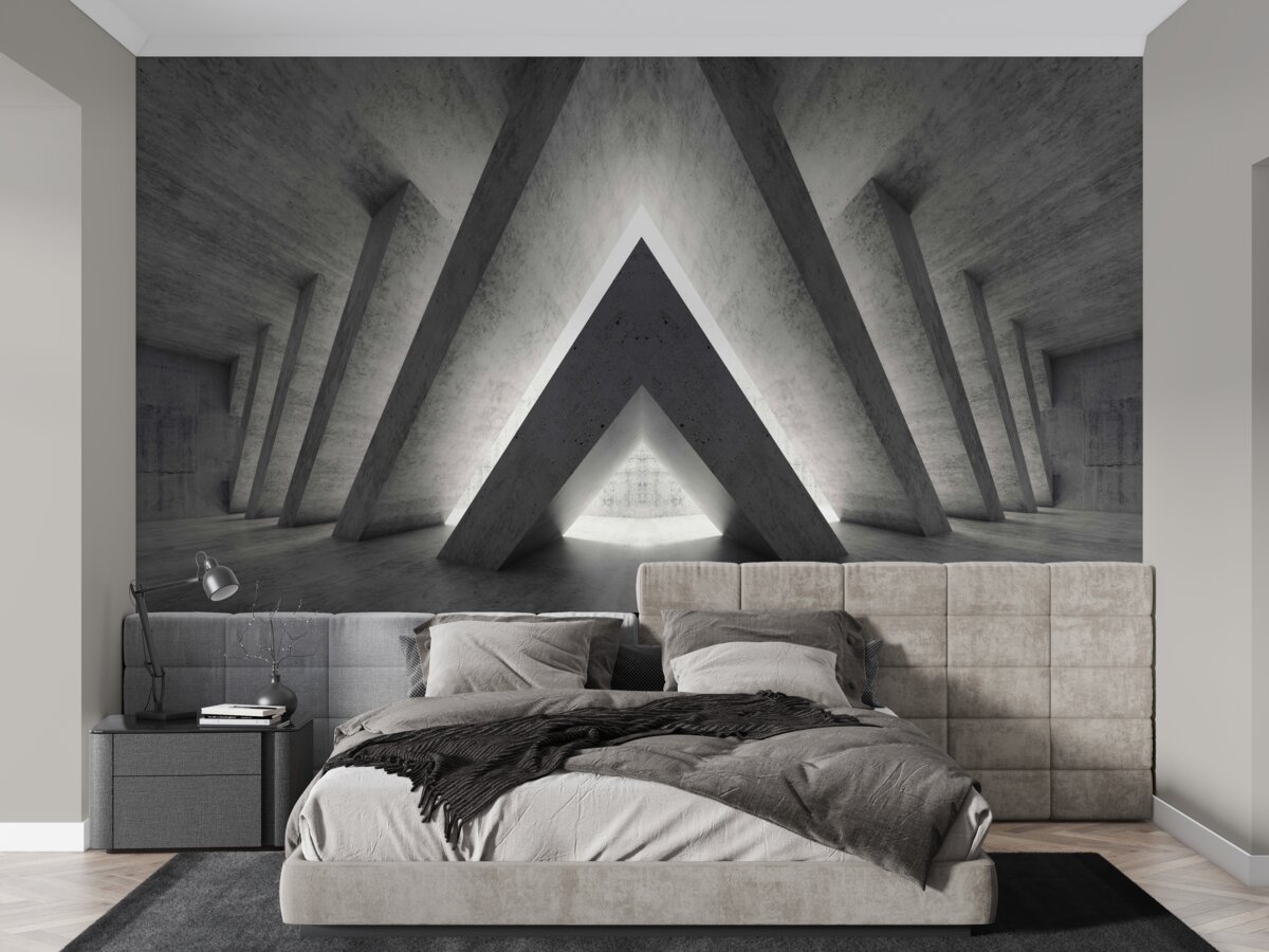 Фотошпалери довгий коридор у футуристичному стилі