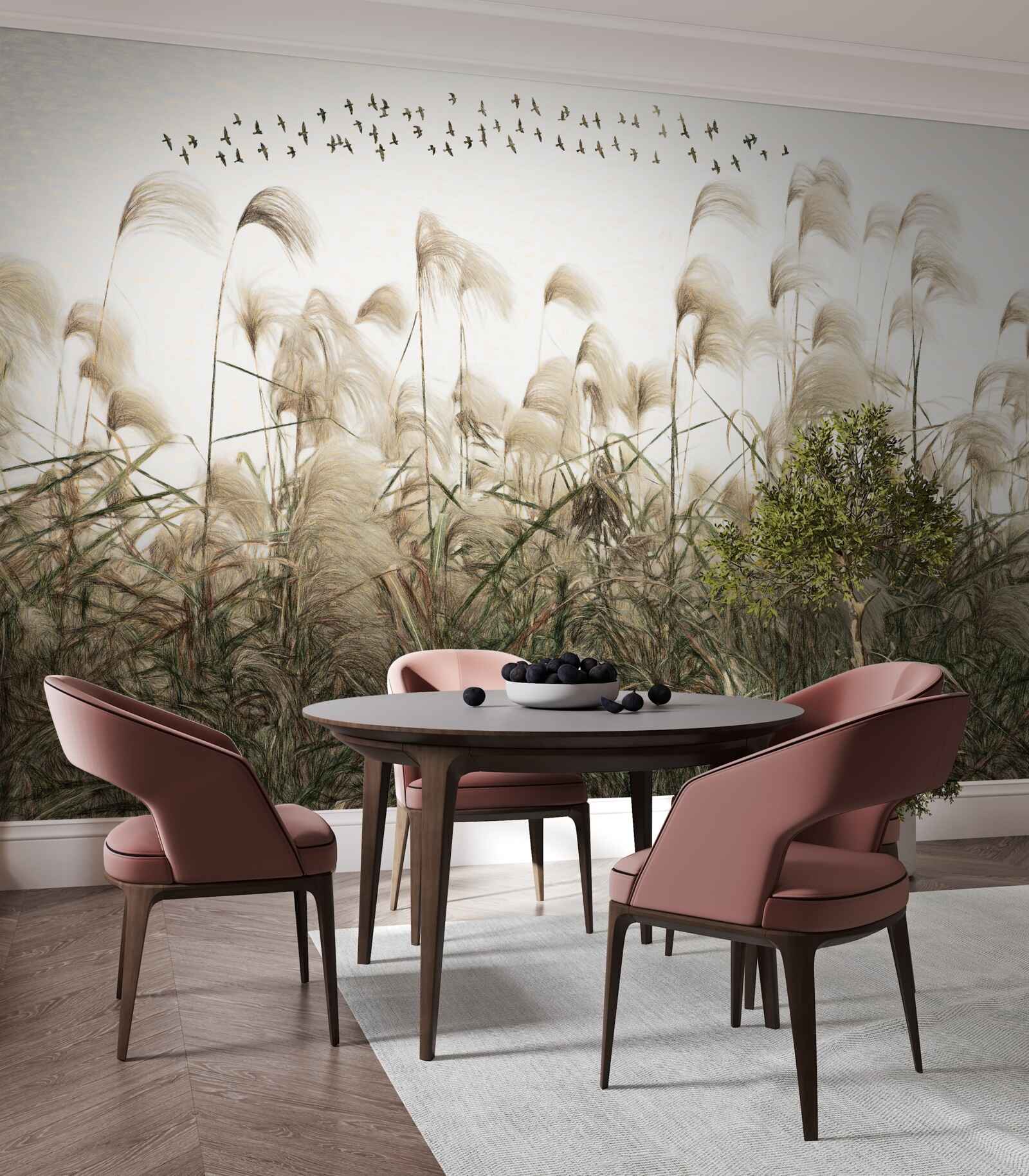 Фотошпалери рослини з пухнастою текстурою