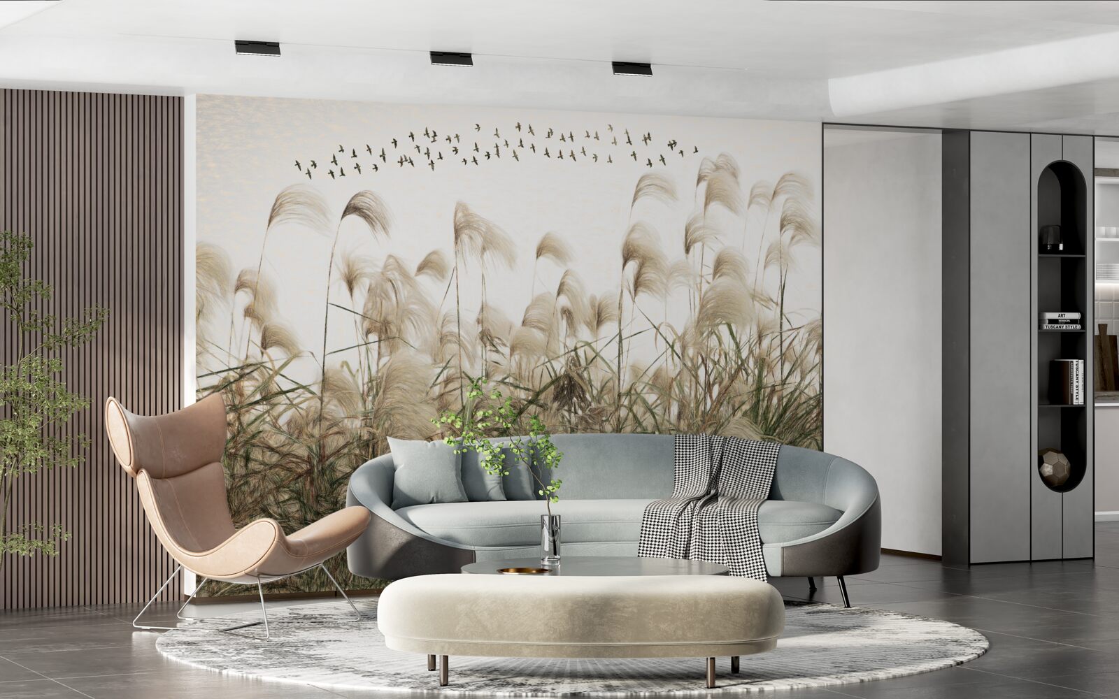 Фотошпалери рослини з пухнастою текстурою