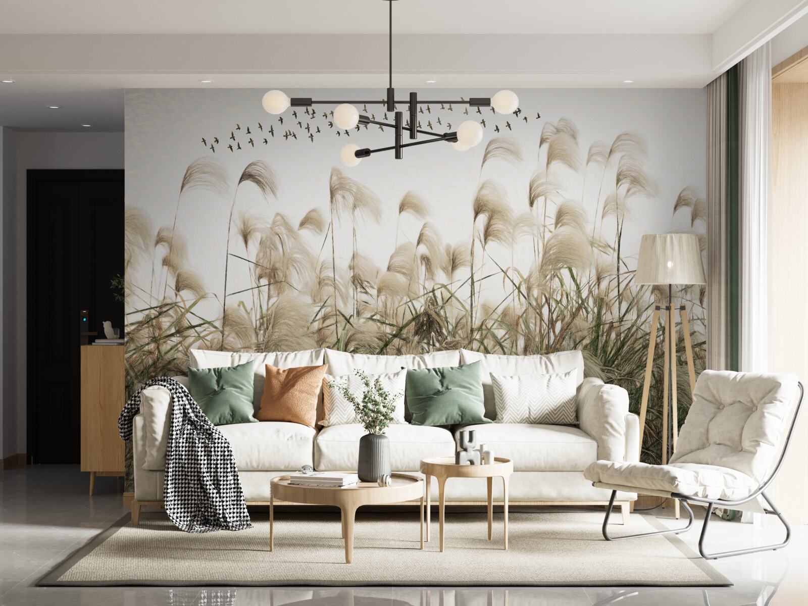 Фотошпалери рослини з пухнастою текстурою