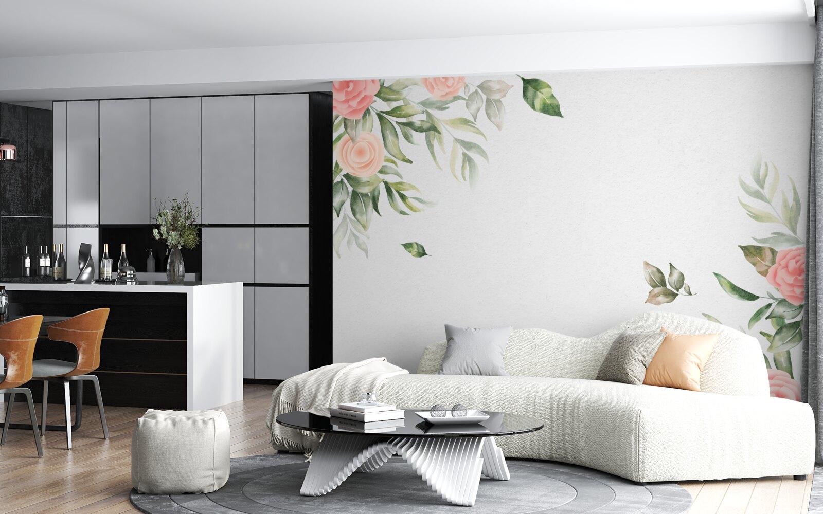 Фотошпалери вишуканий квітковий фон