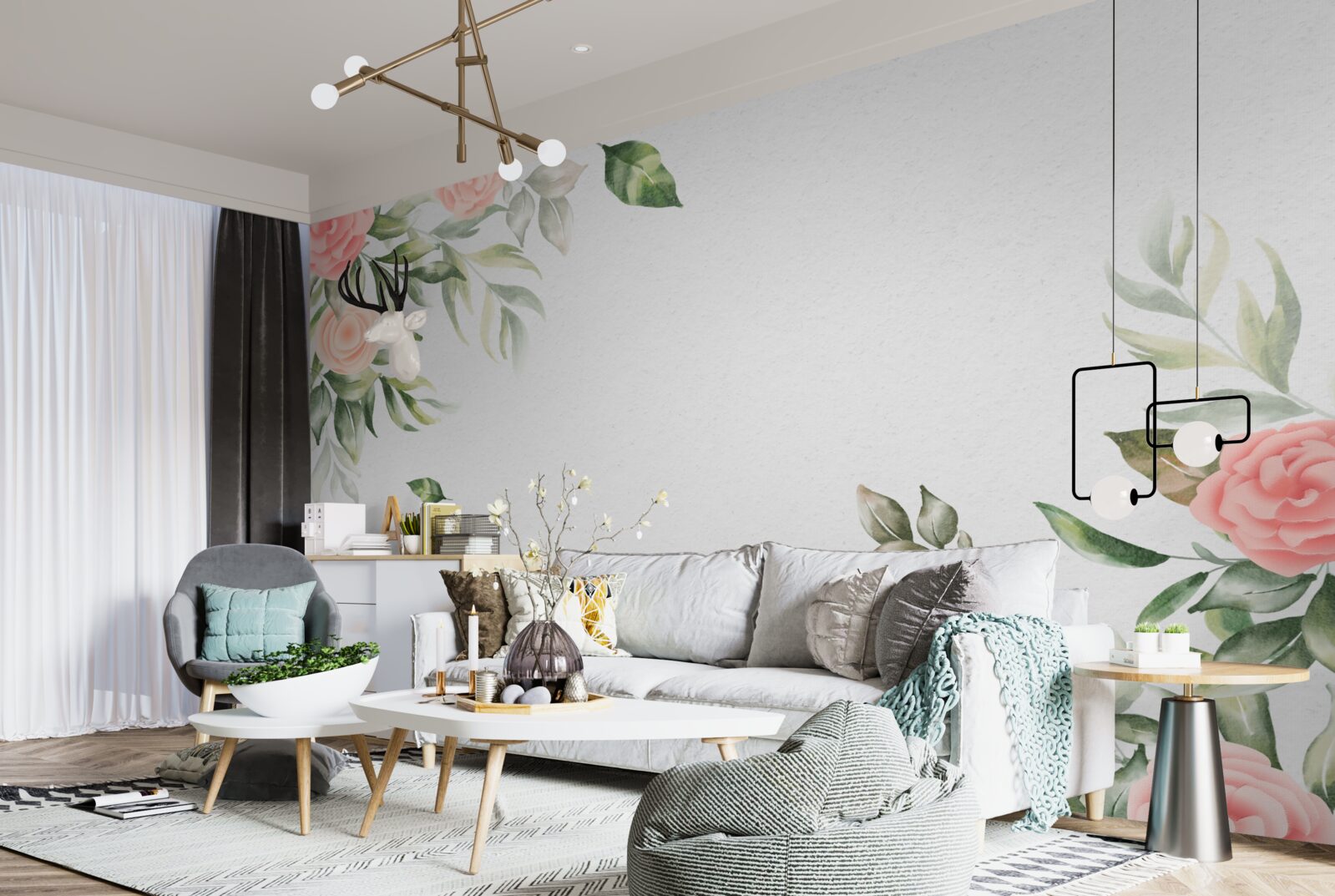 Фотошпалери вишуканий квітковий фон