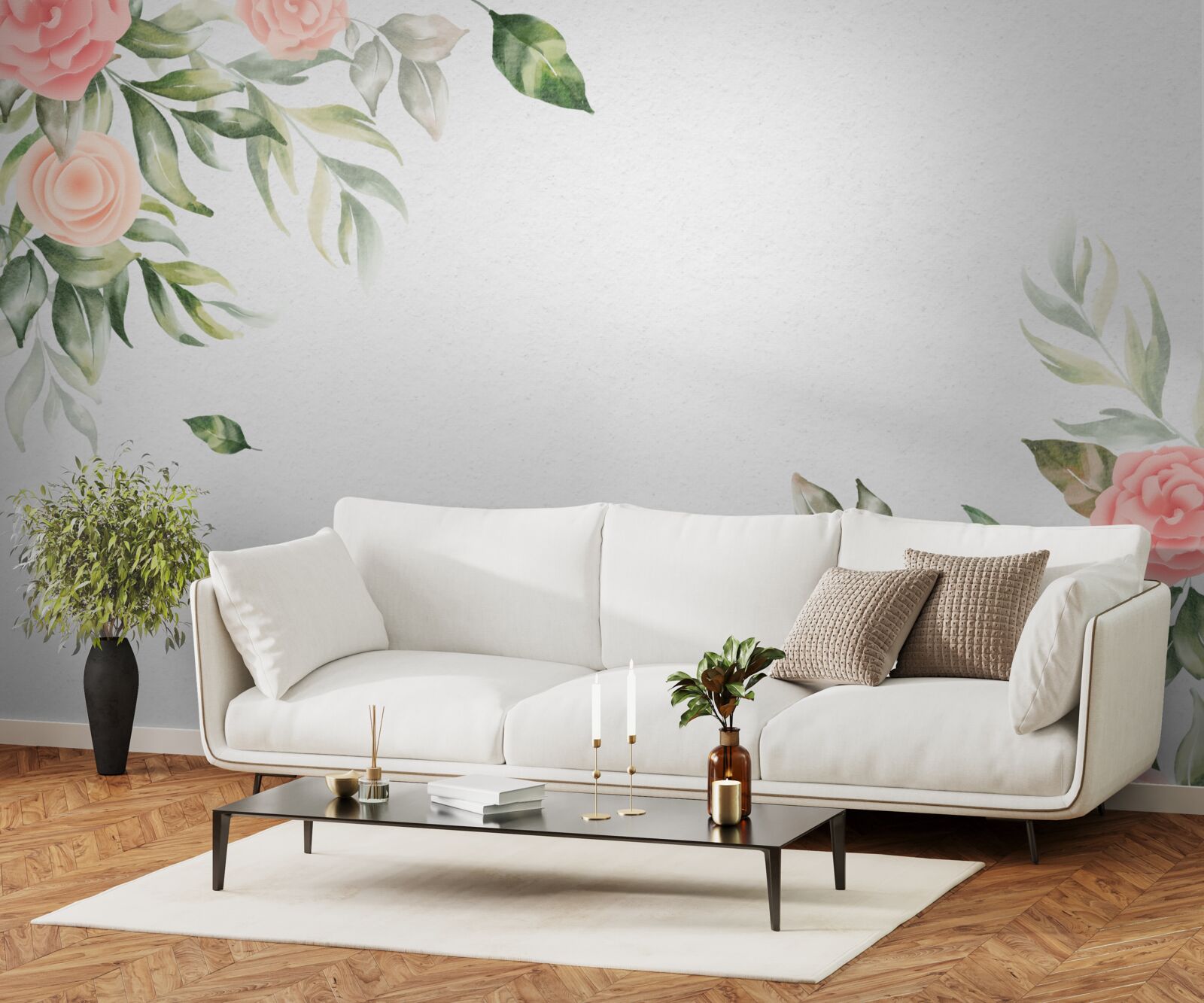 Фотошпалери вишуканий квітковий фон