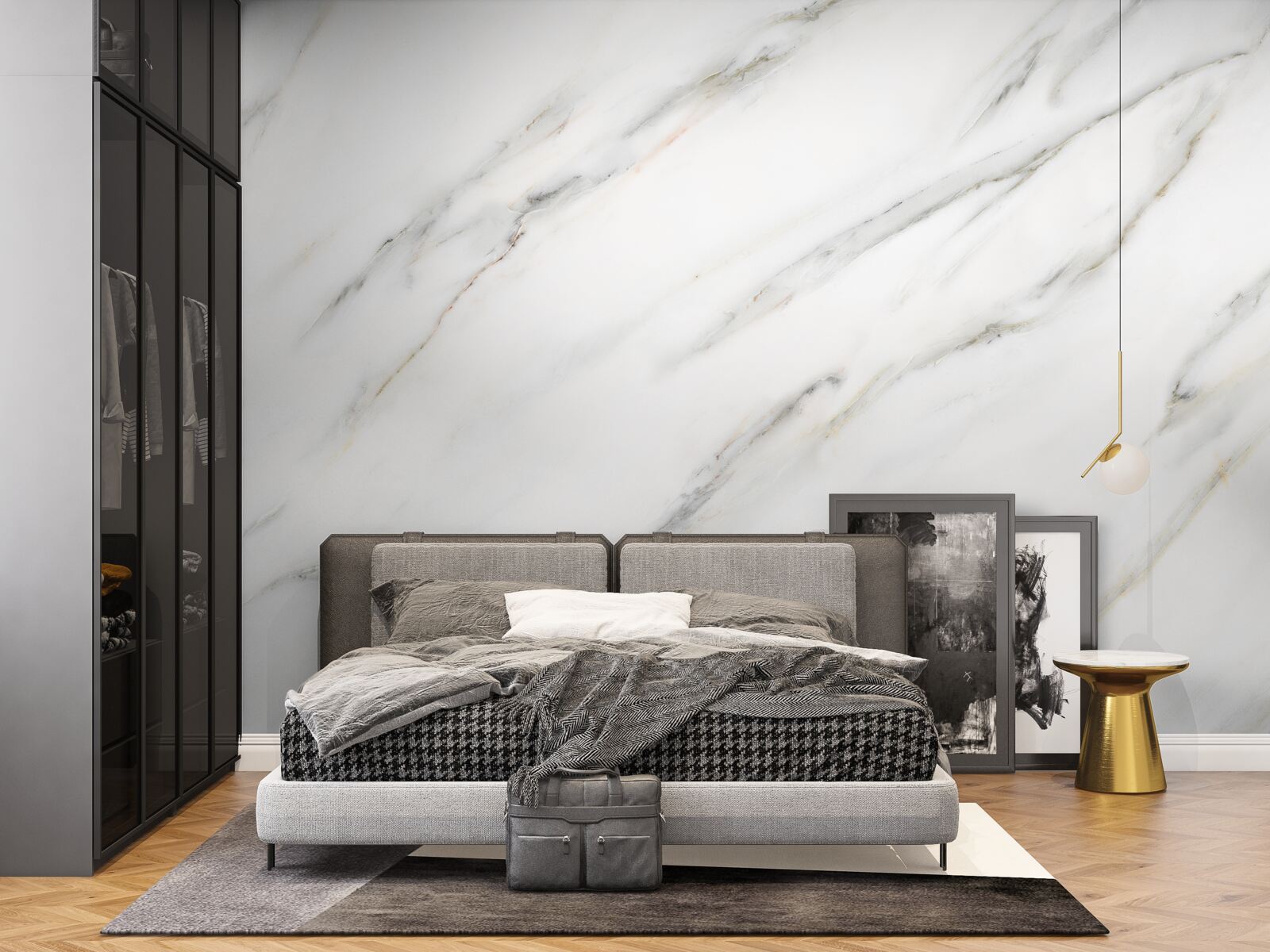 Фотошпалери тло з біло-сірим мармуровим візерунком