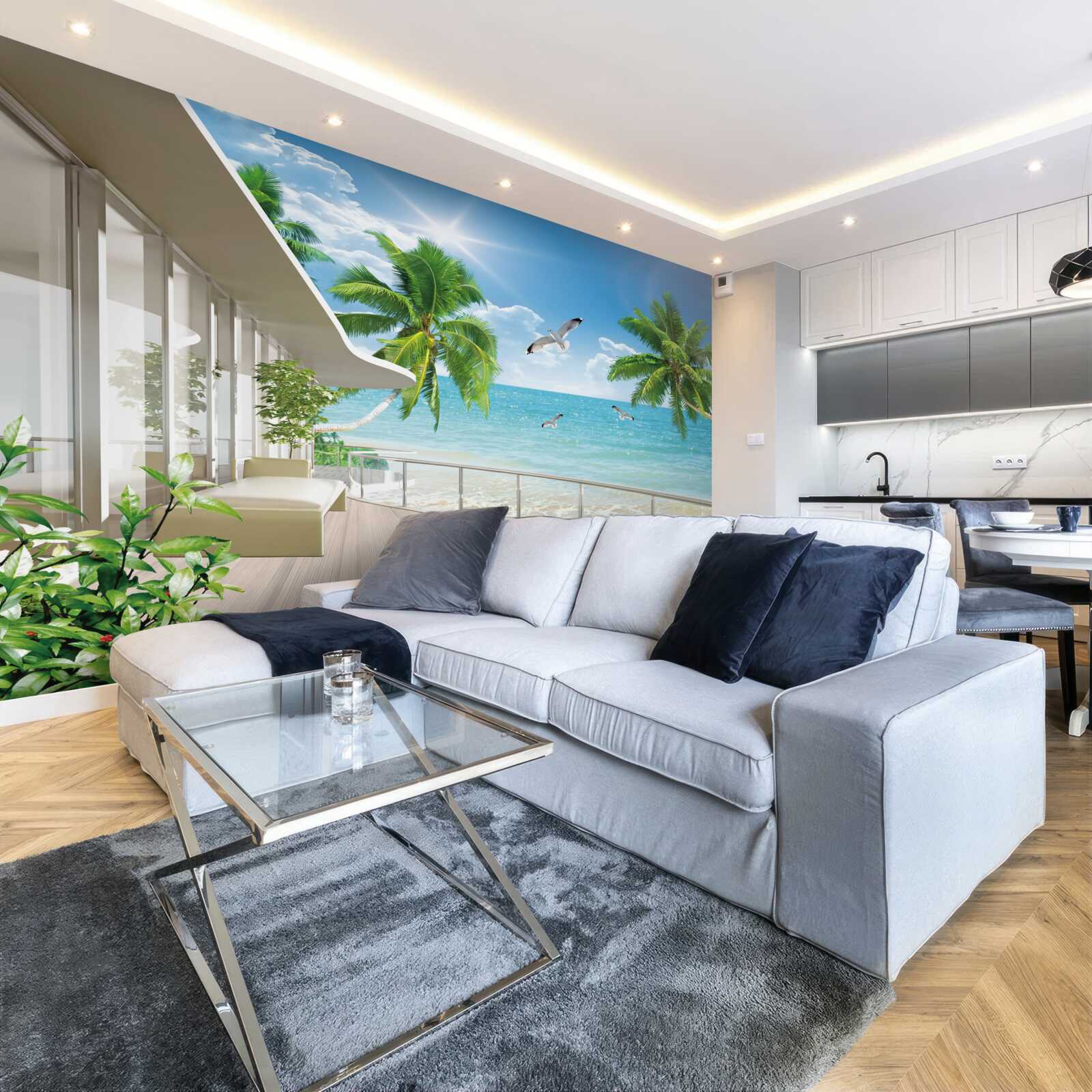 Фотошпалери розкішна вілла на березі моря