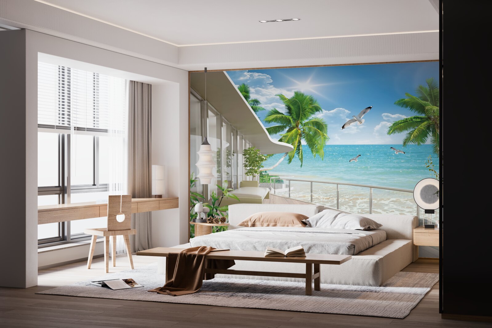 Фотошпалери розкішна вілла на березі моря