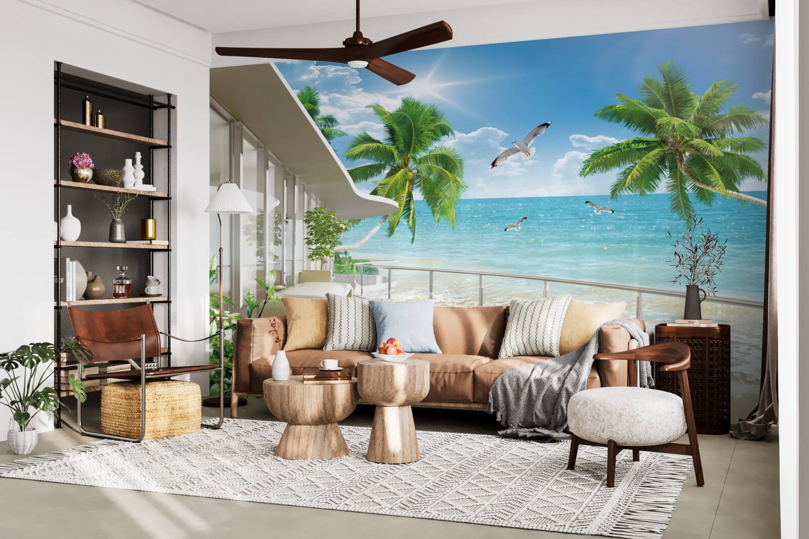 Фотошпалери розкішна вілла на березі моря