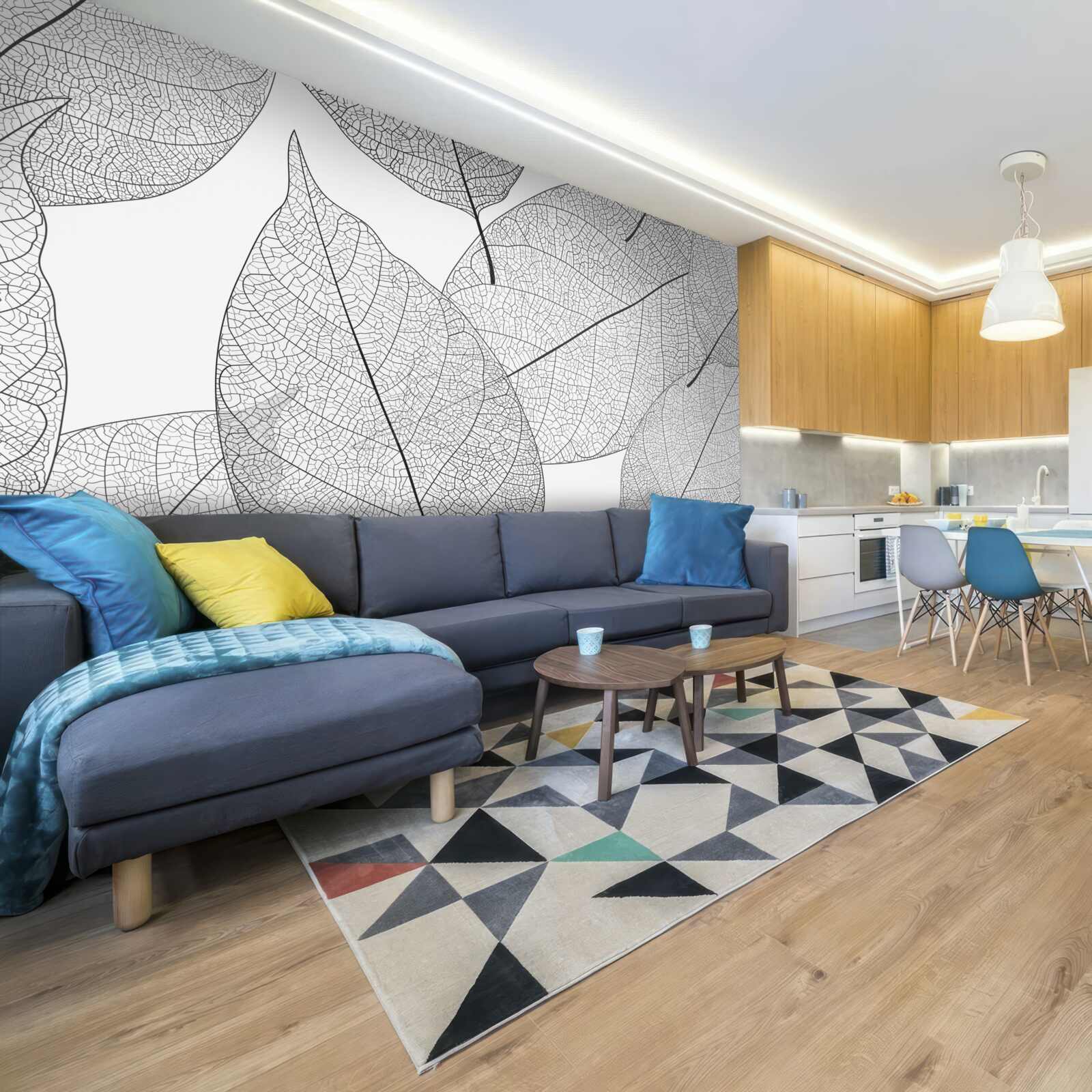 Фотошпалери прозоре велике листя