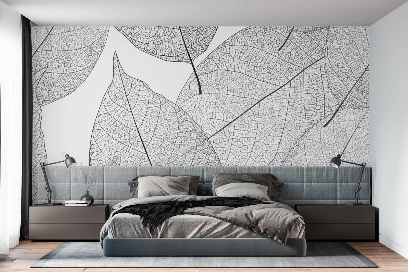 Фотошпалери прозоре велике листя