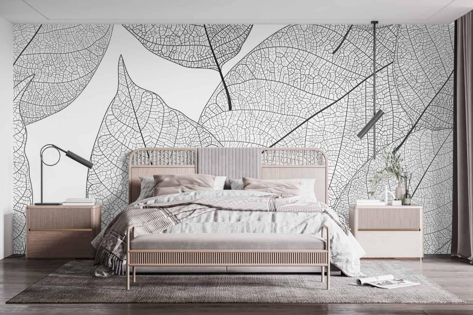 Фотошпалери прозоре велике листя