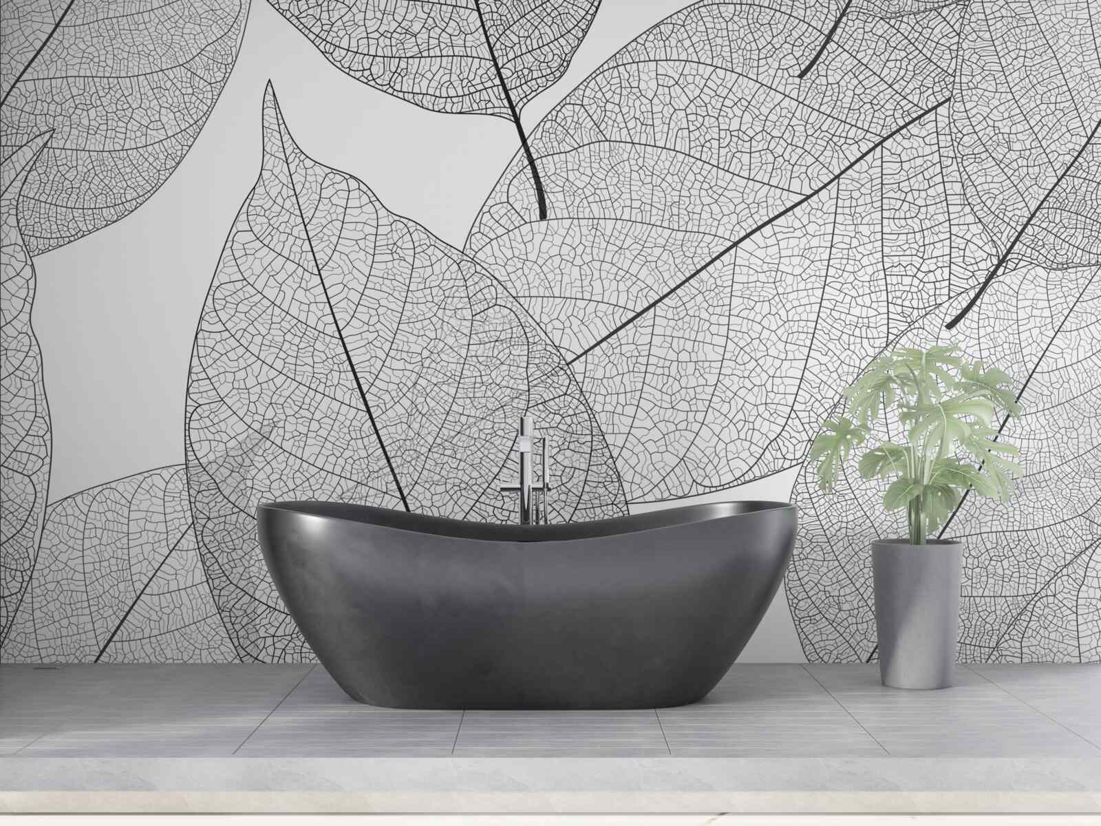 Фотошпалери прозоре велике листя