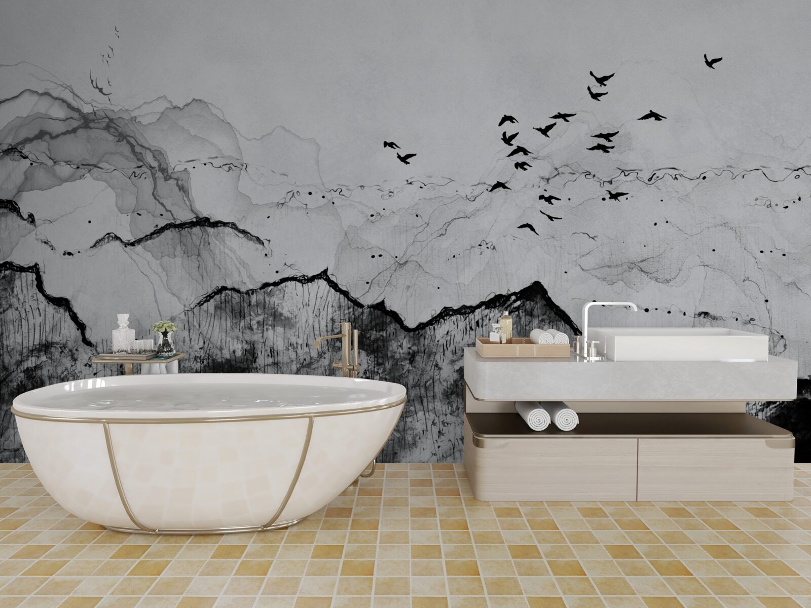 Фотошпалери вінтажний стиль письма чорнилом