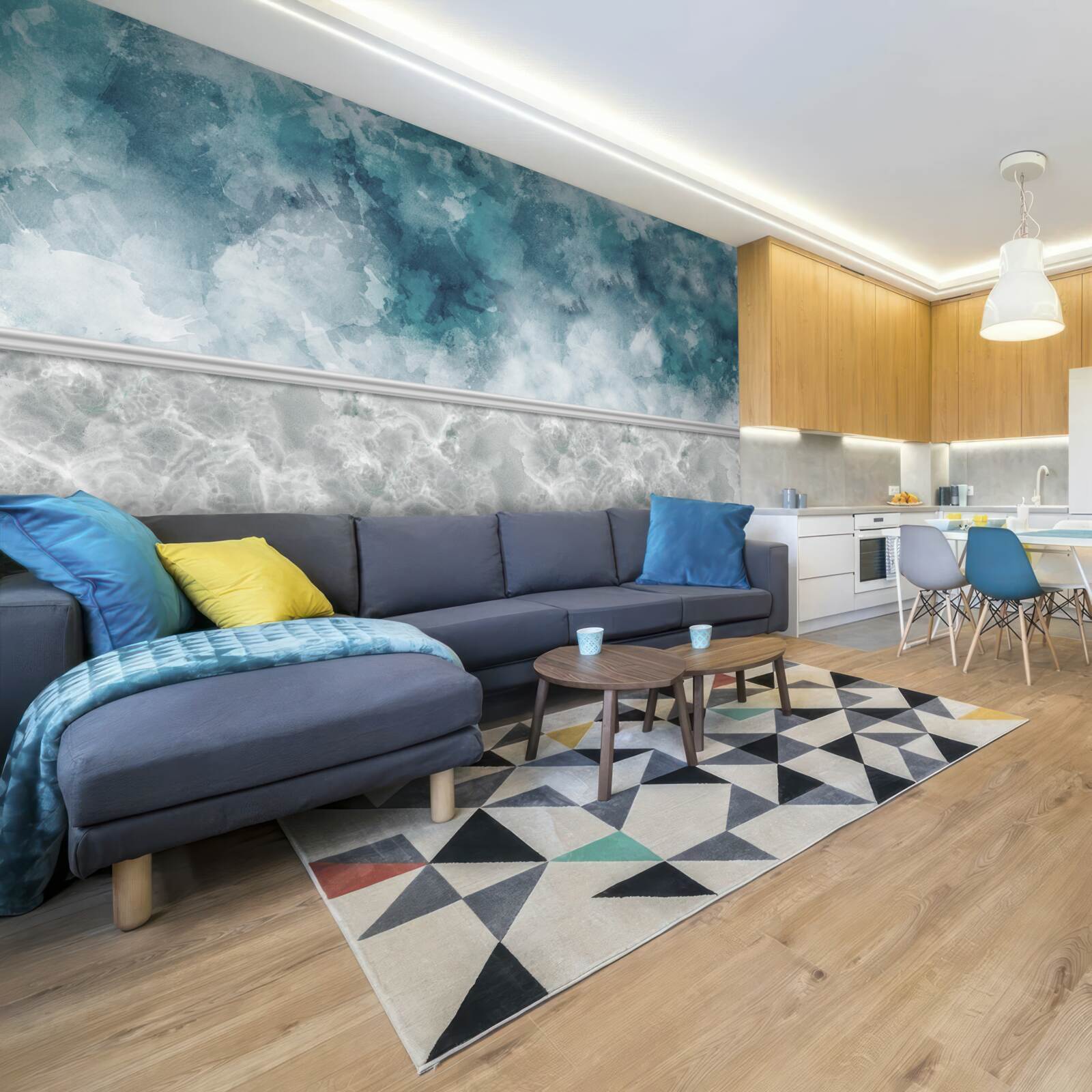 Фотошпалери синій фон з розмиттям