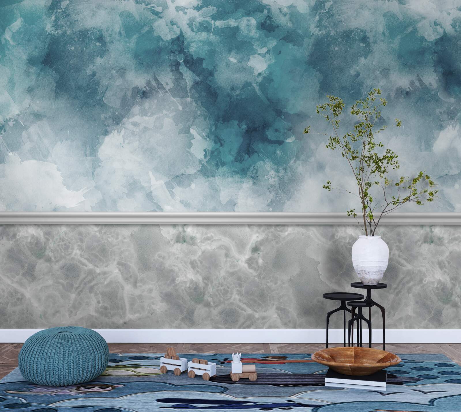 Фотошпалери синій фон з розмиттям