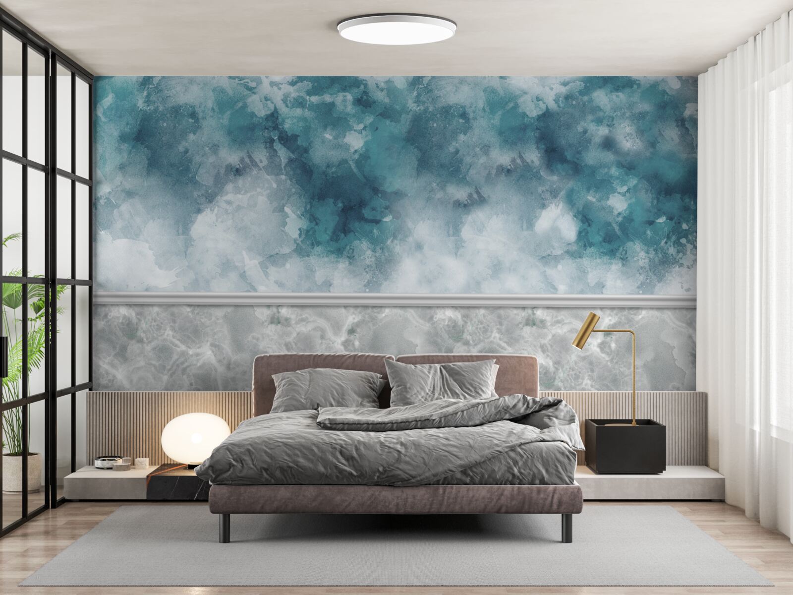 Фотошпалери синій фон з розмиттям