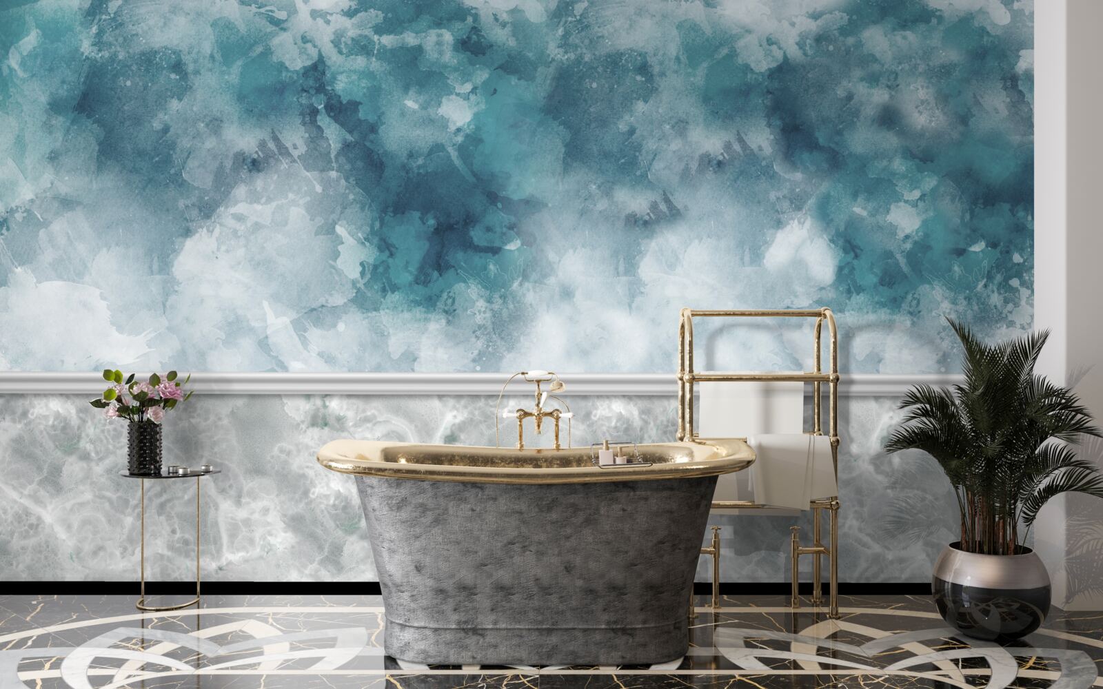 Фотошпалери синій фон з розмиттям