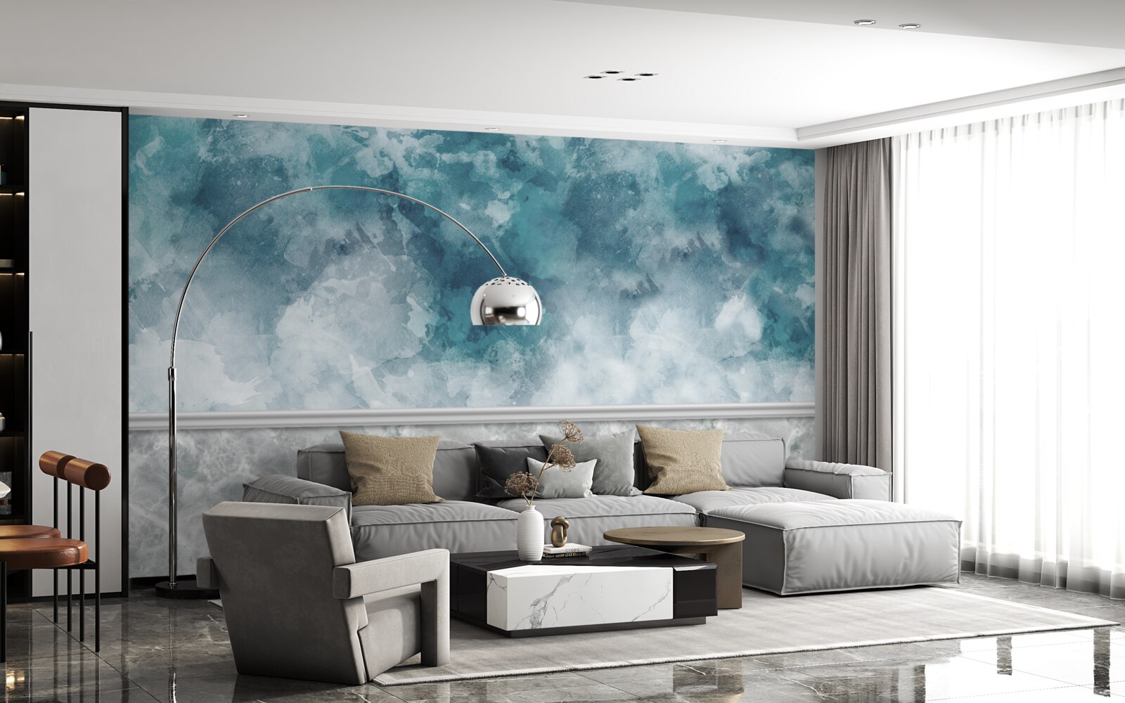 Фотошпалери синій фон з розмиттям