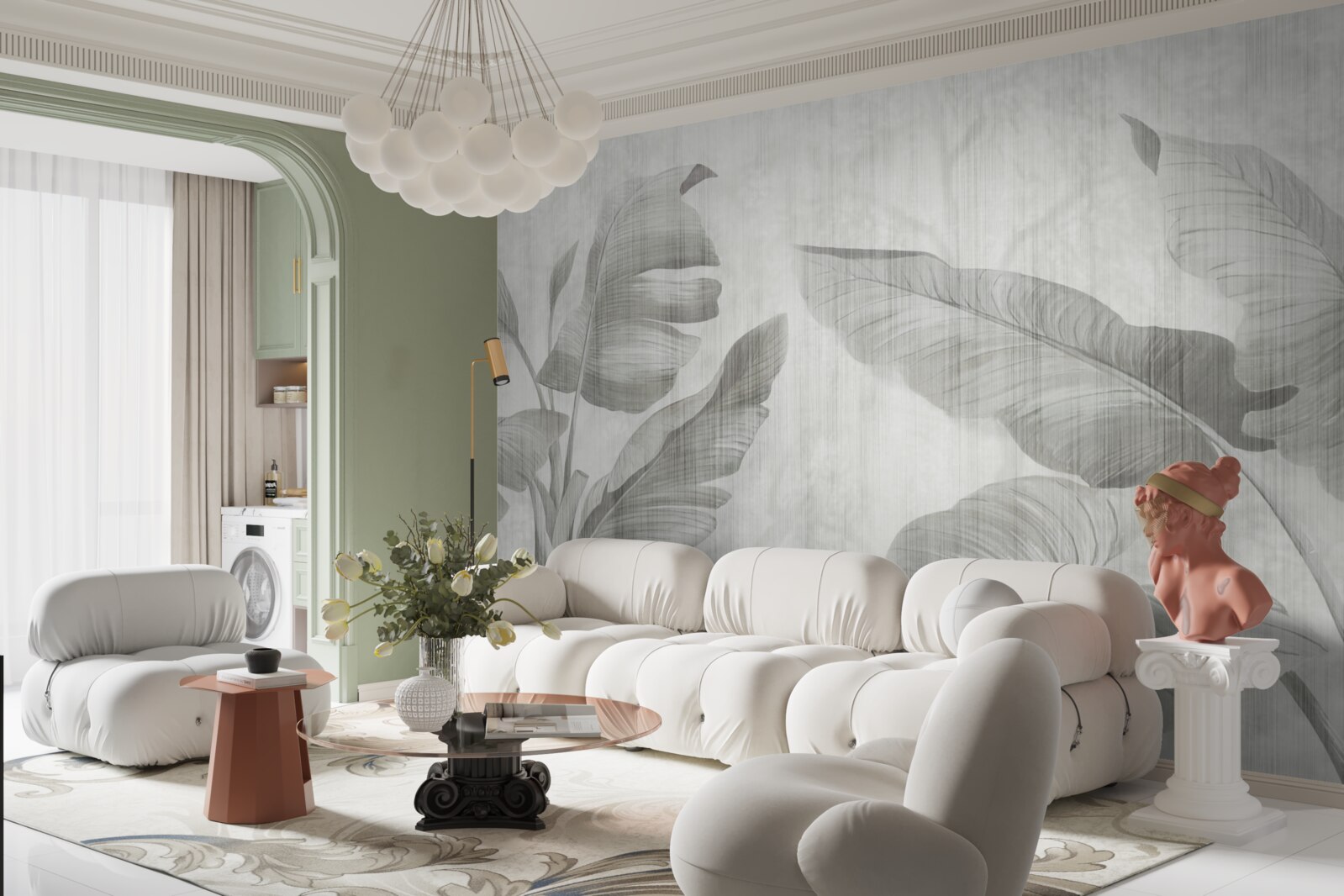 Фотошпалери тропічне пальмове листя