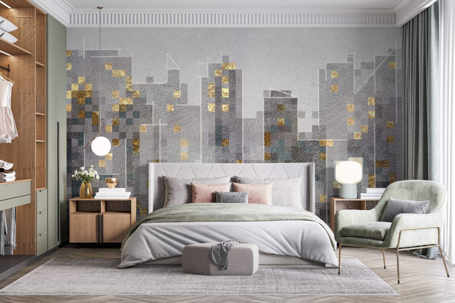 Фотошпалери обриси хмарочосів