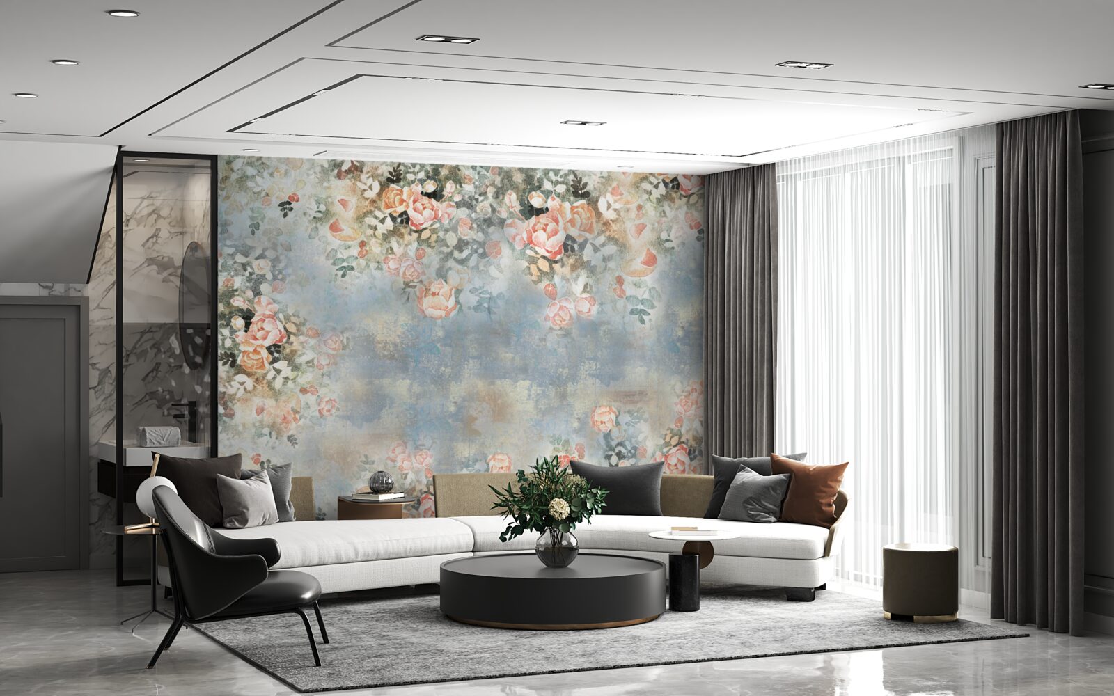 Фотошпалери квітковий фон для постільної білизни