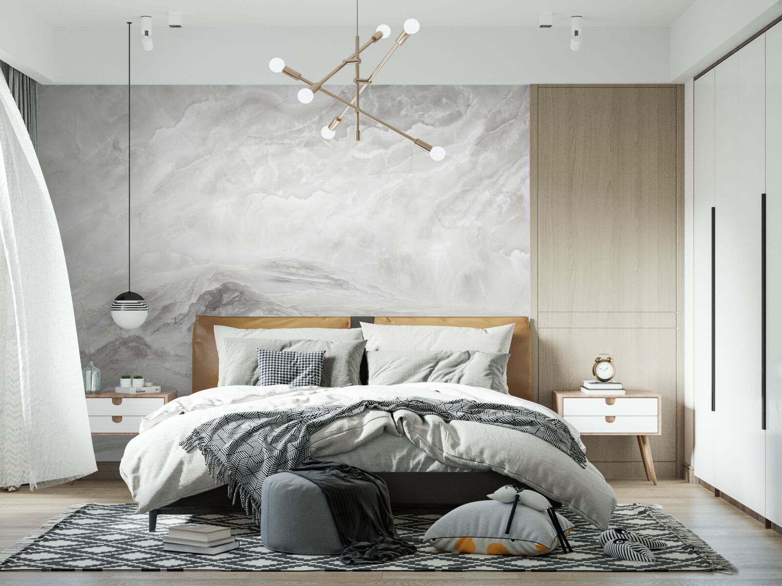 Фотошпалери тло з текстурою білого мармуру