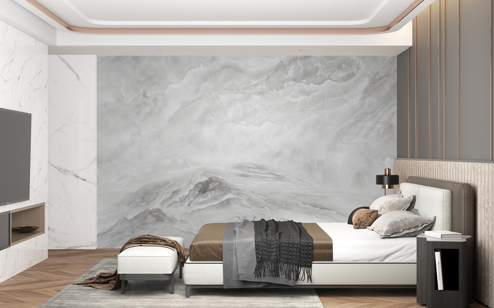 Фотошпалери тло з текстурою білого мармуру