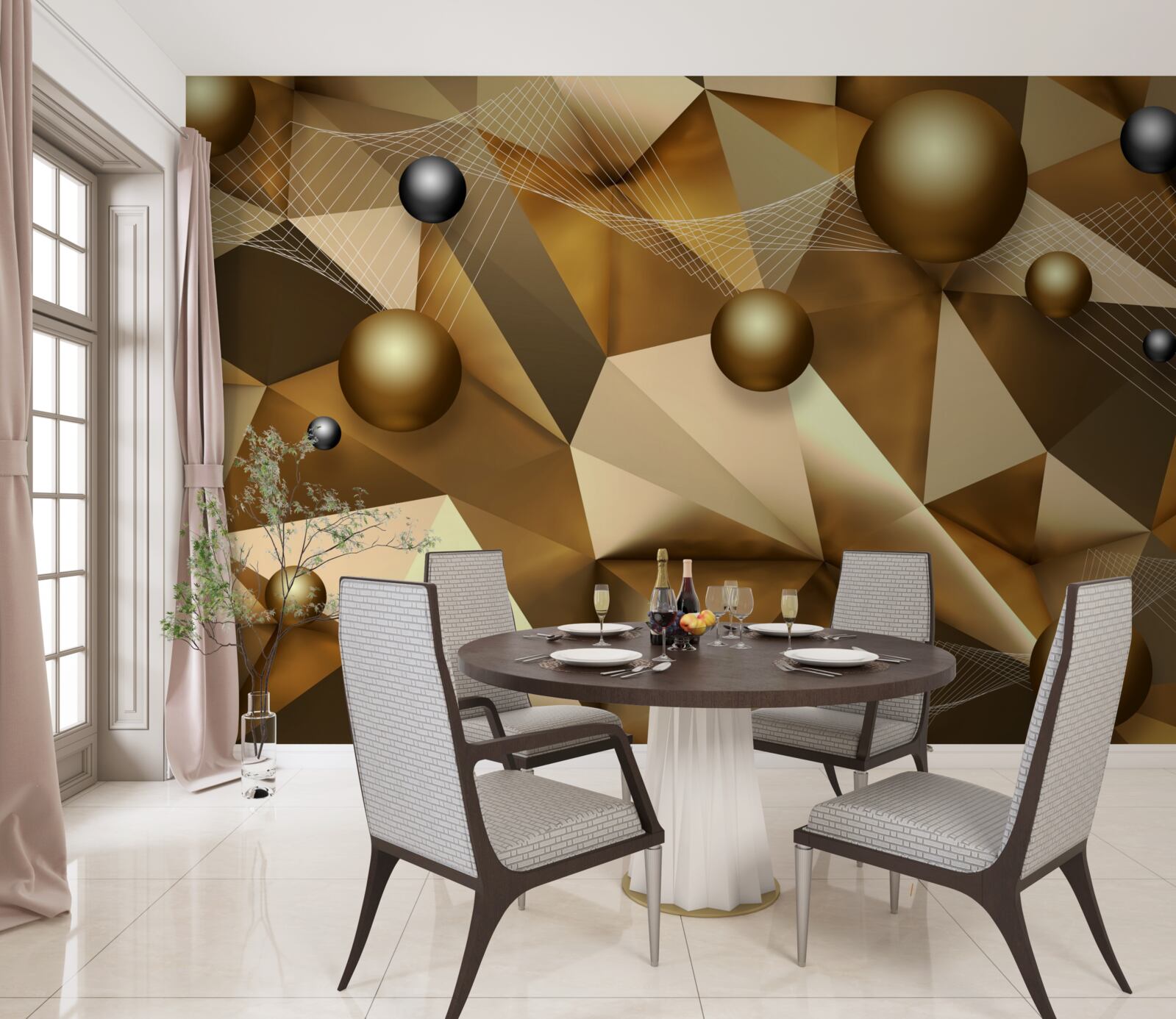 Фотошпалери сфери та геометричні фігури