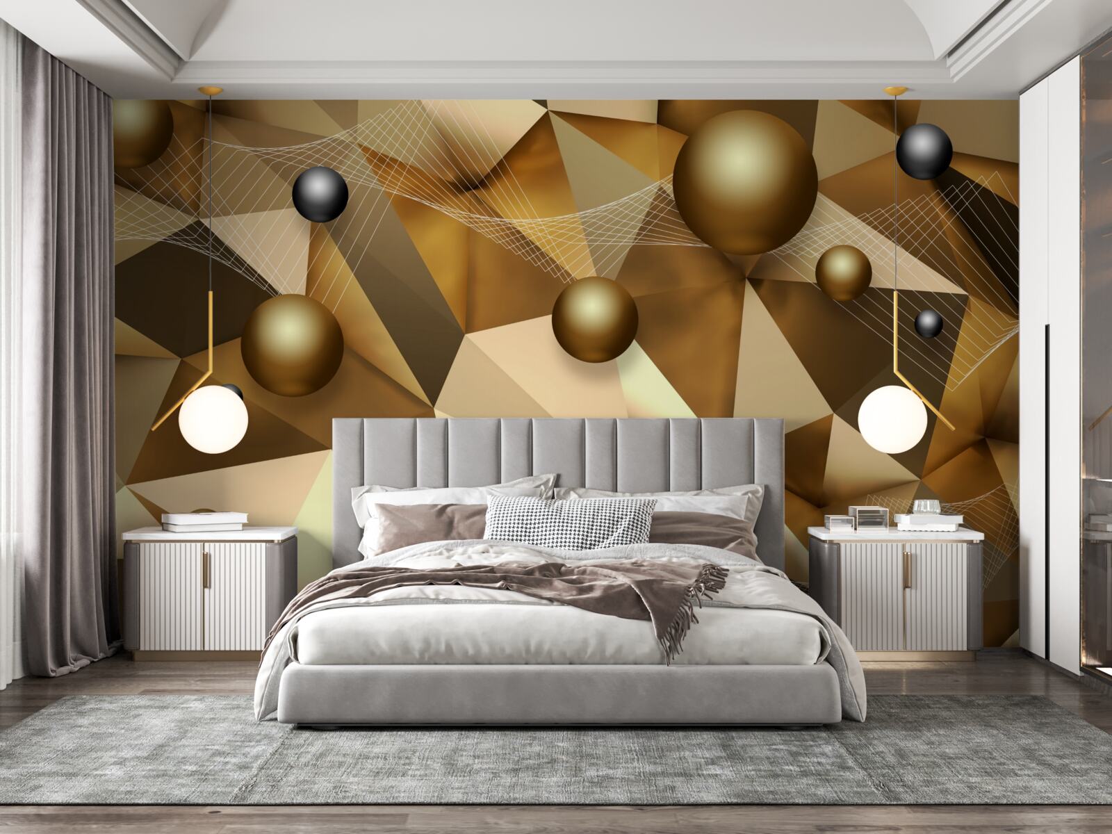 Фотошпалери сфери та геометричні фігури