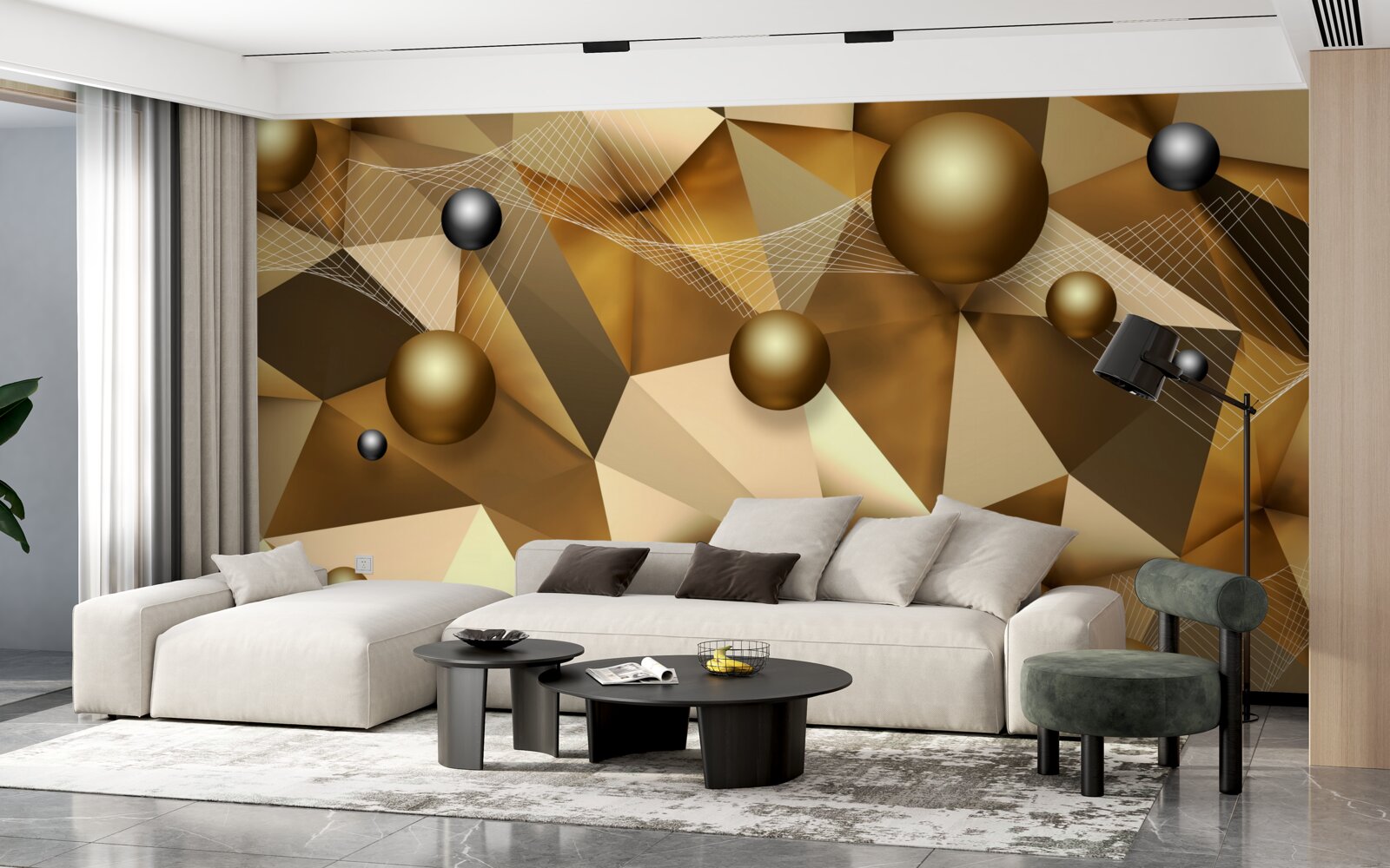 Фотошпалери сфери та геометричні фігури