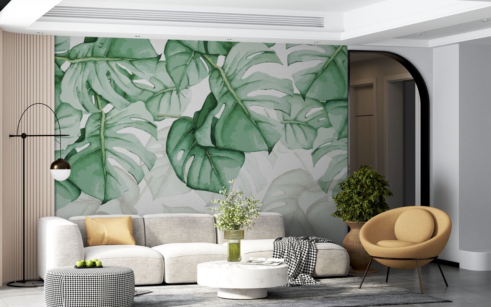 Фотошпалери велике смарагдове листя