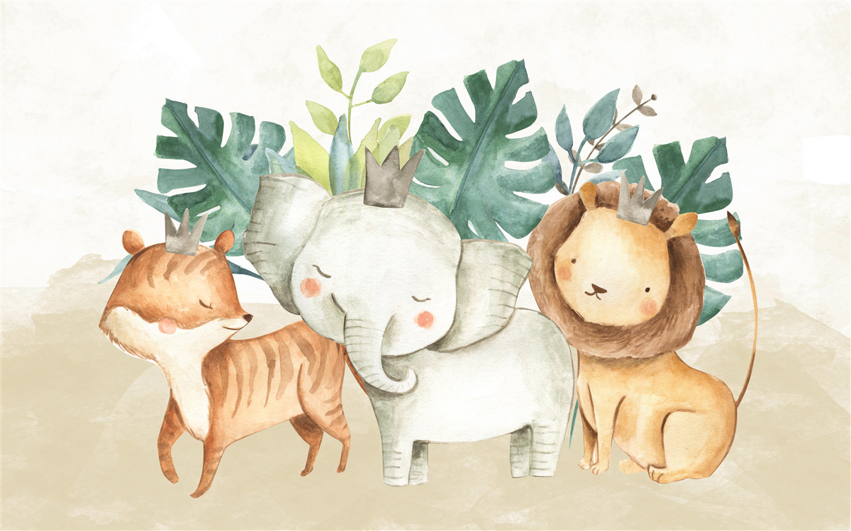 Фотошпалери тварини поряд з рослинами