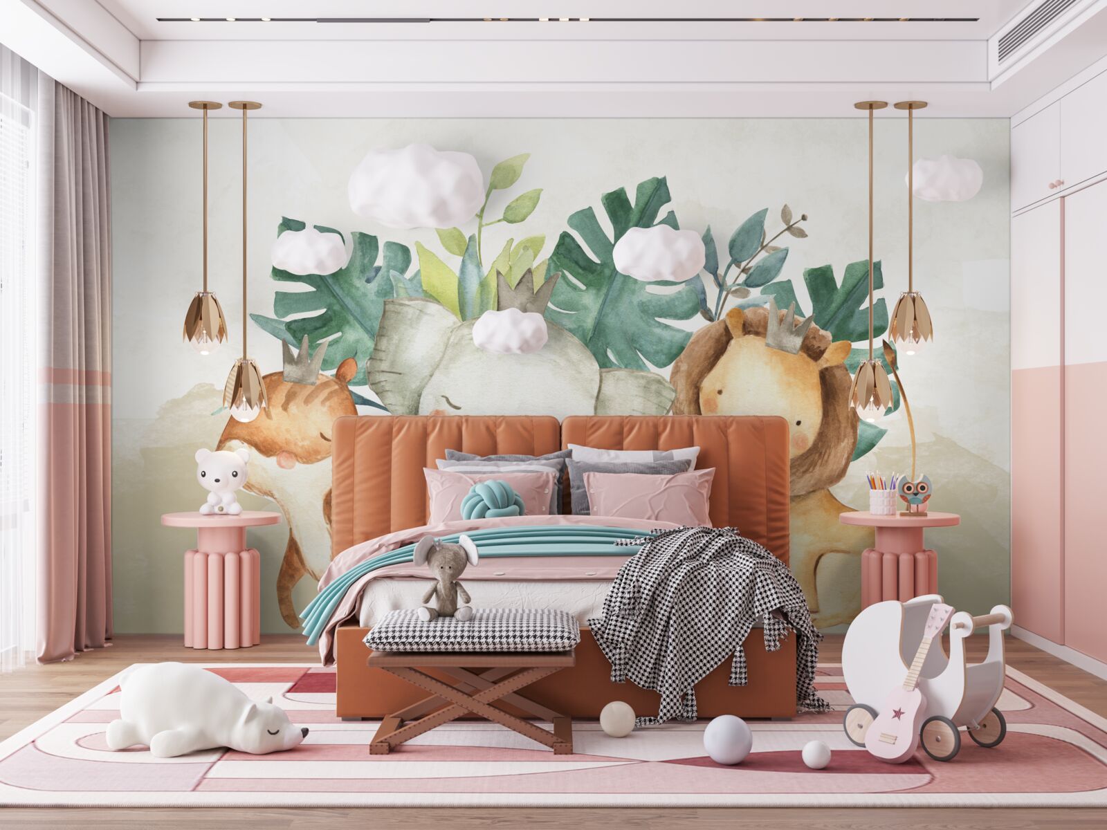 Фотошпалери тварини поряд з рослинами