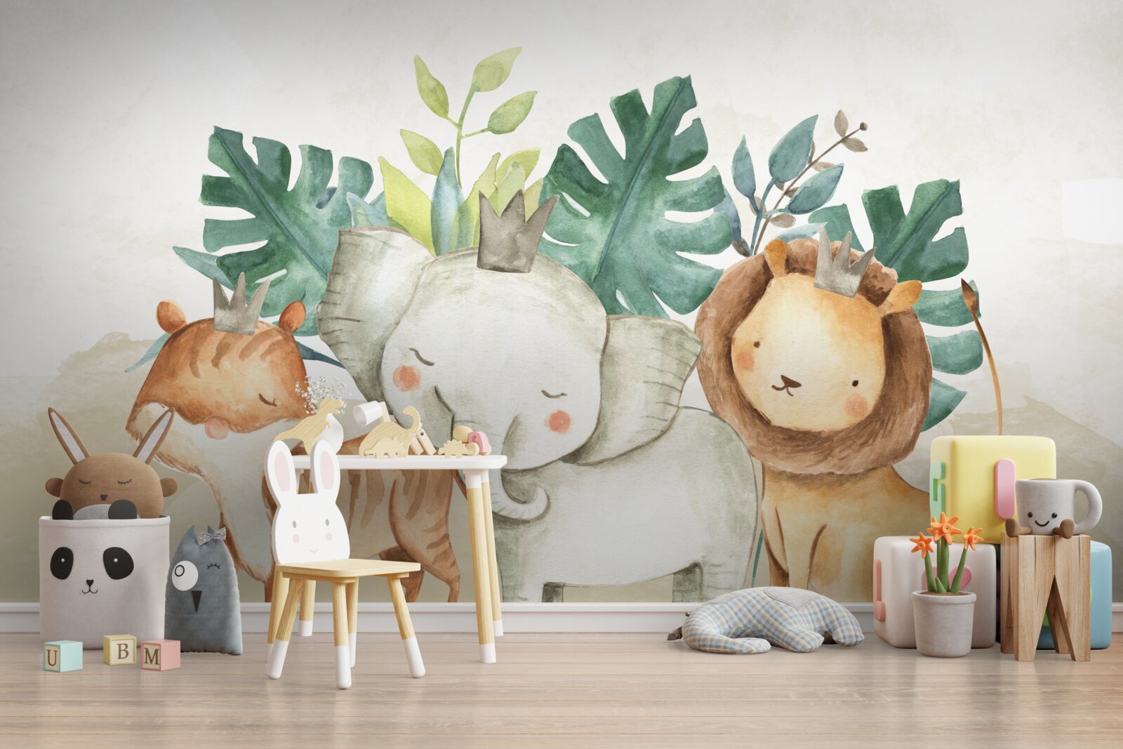 Фотошпалери тварини поряд з рослинами