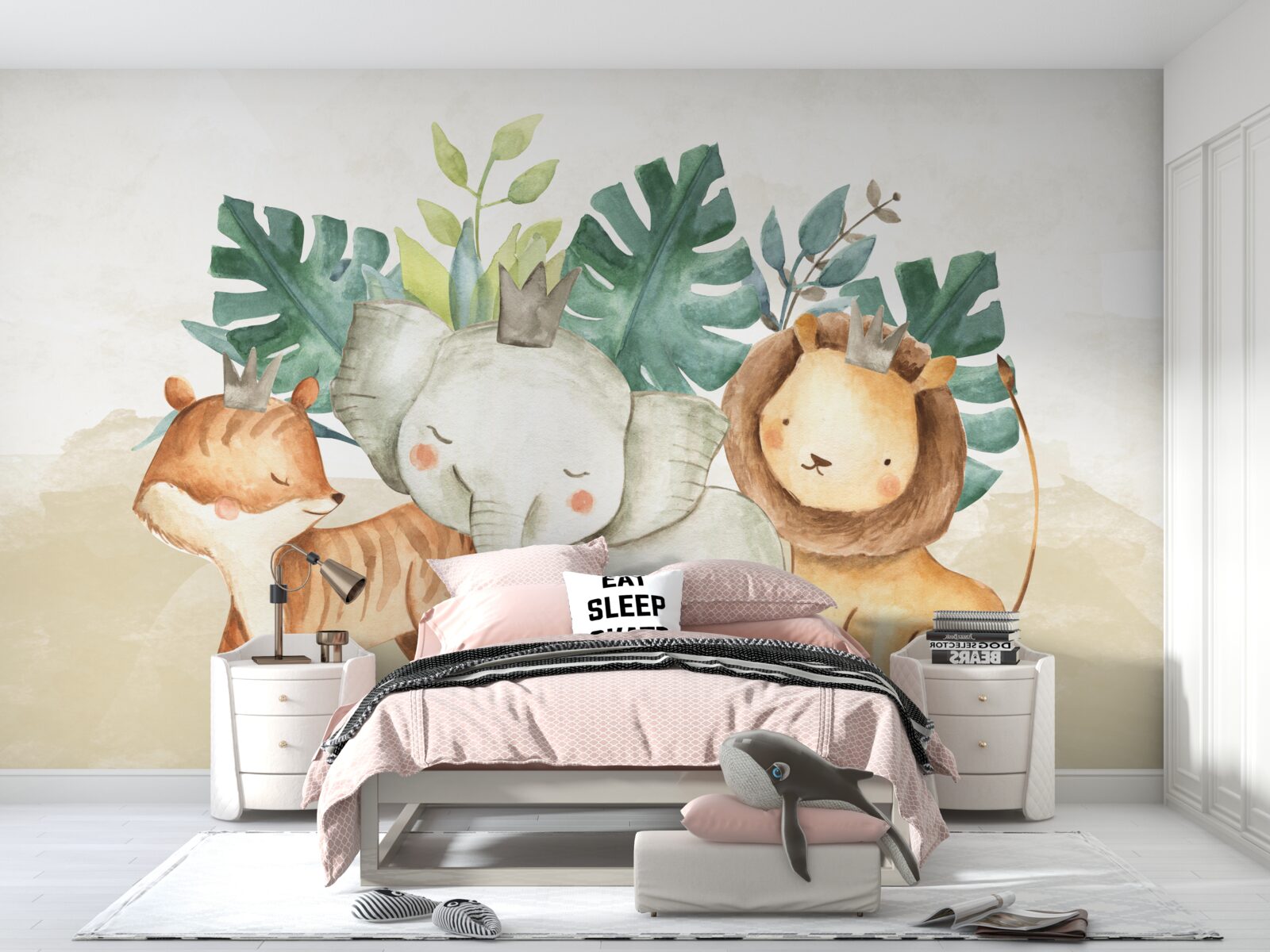 Фотошпалери тварини поряд з рослинами