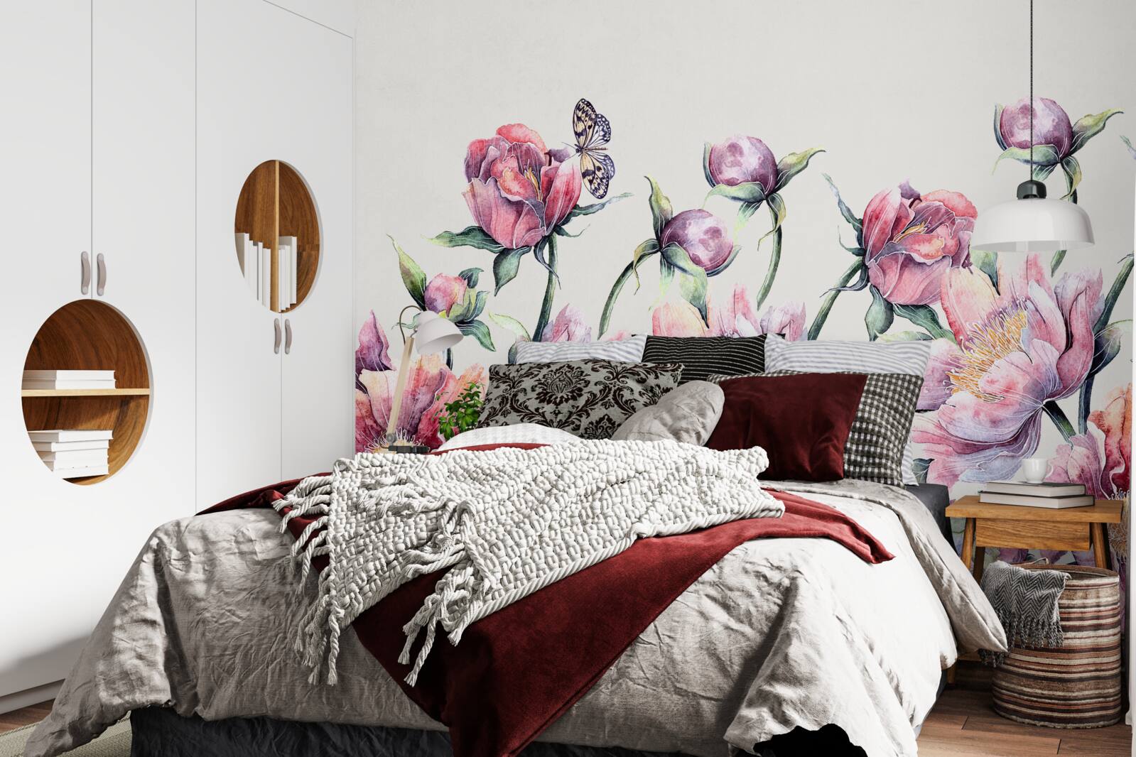 Фотошпалери квіти різних відтінків рожевого