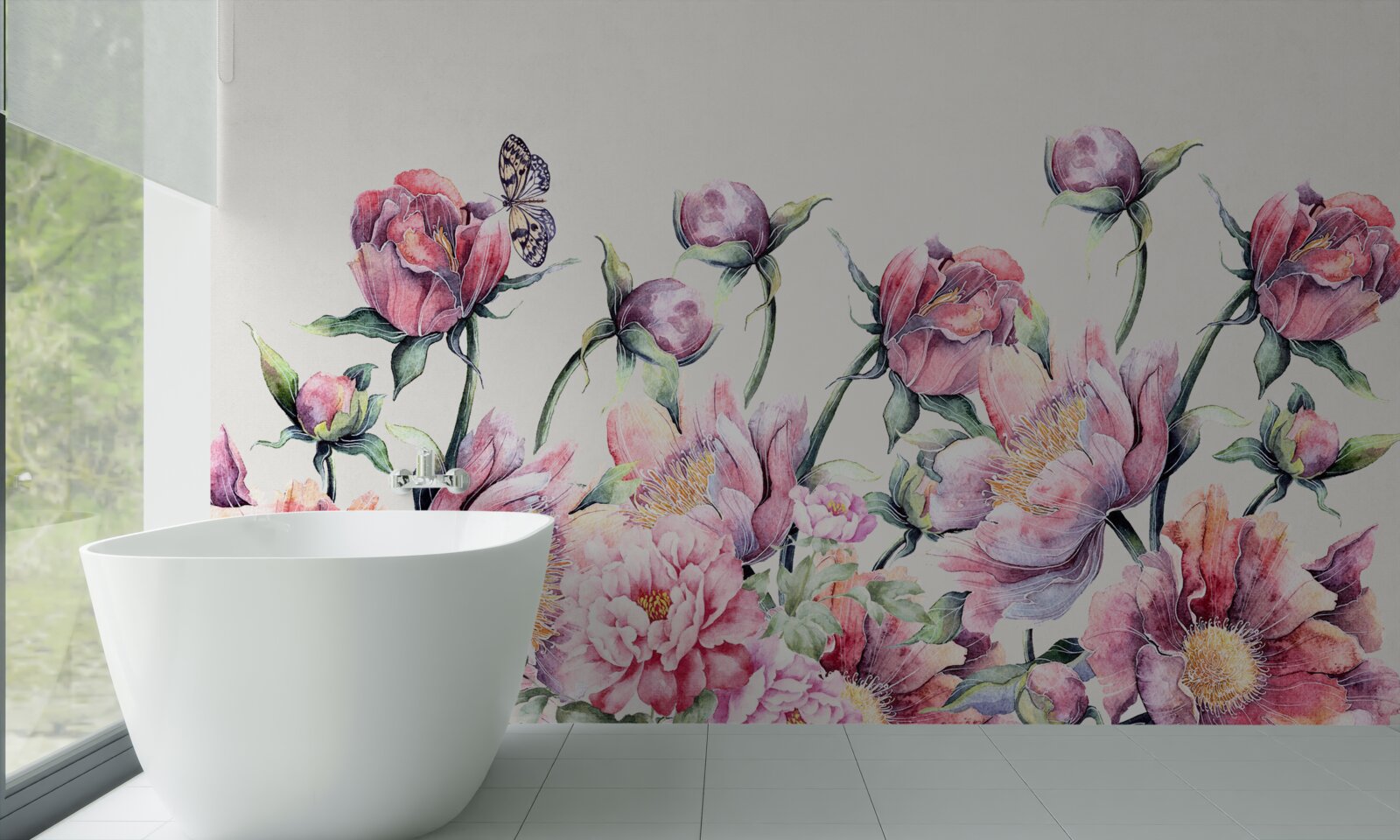 Фотошпалери квіти різних відтінків рожевого