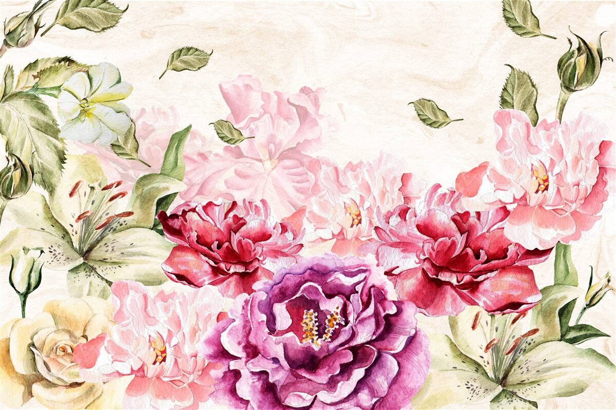 Фотошпалери квіти з насиченими та мальовничими відтінками