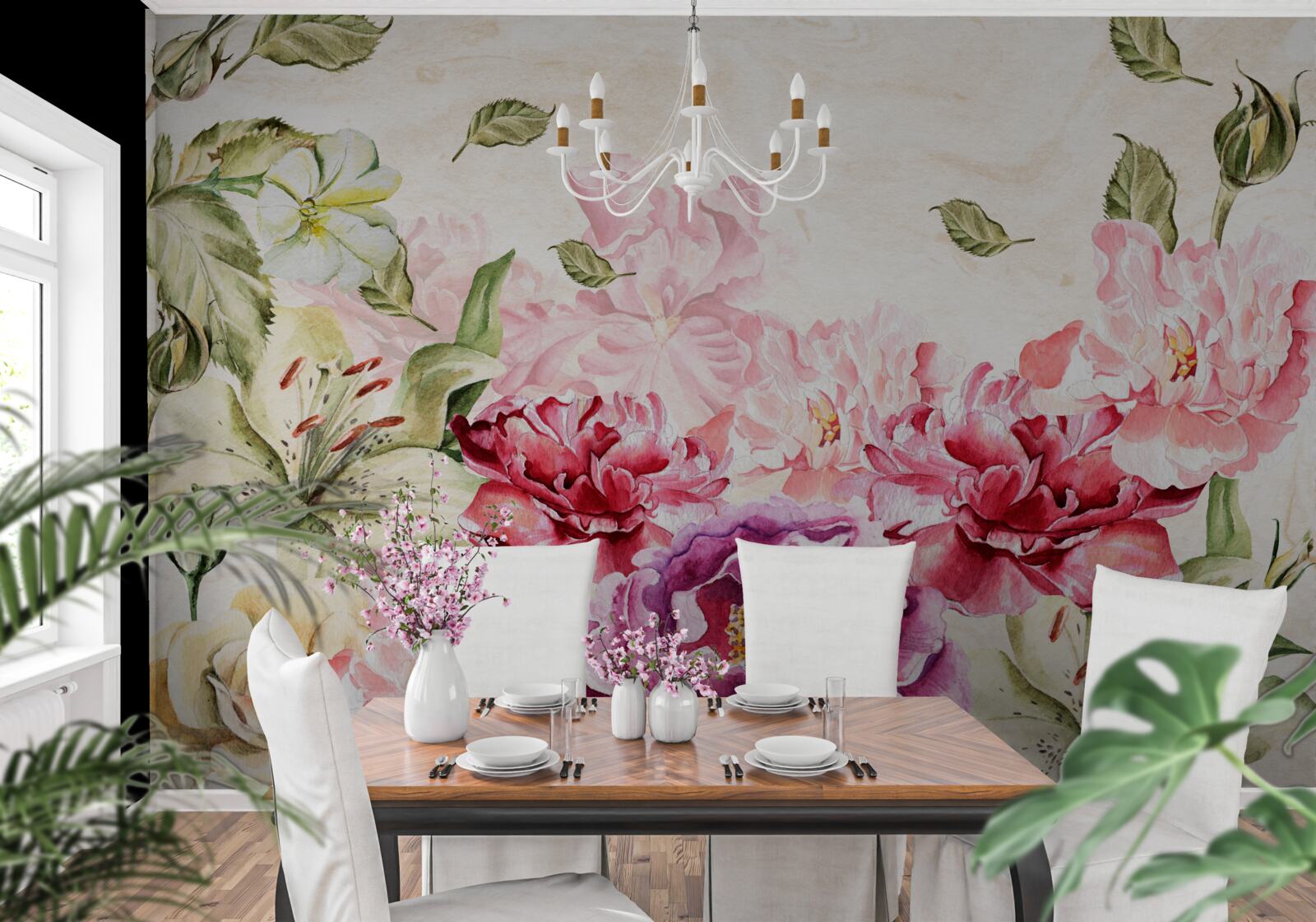 Фотошпалери квіти з насиченими та мальовничими відтінками