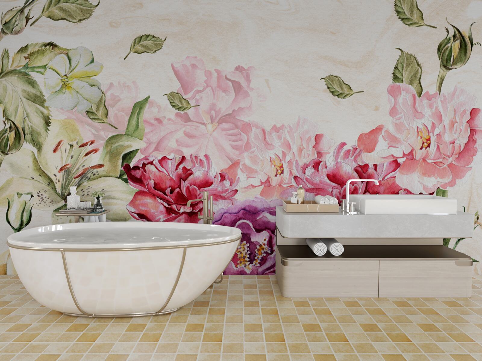 Фотошпалери квіти з насиченими та мальовничими відтінками